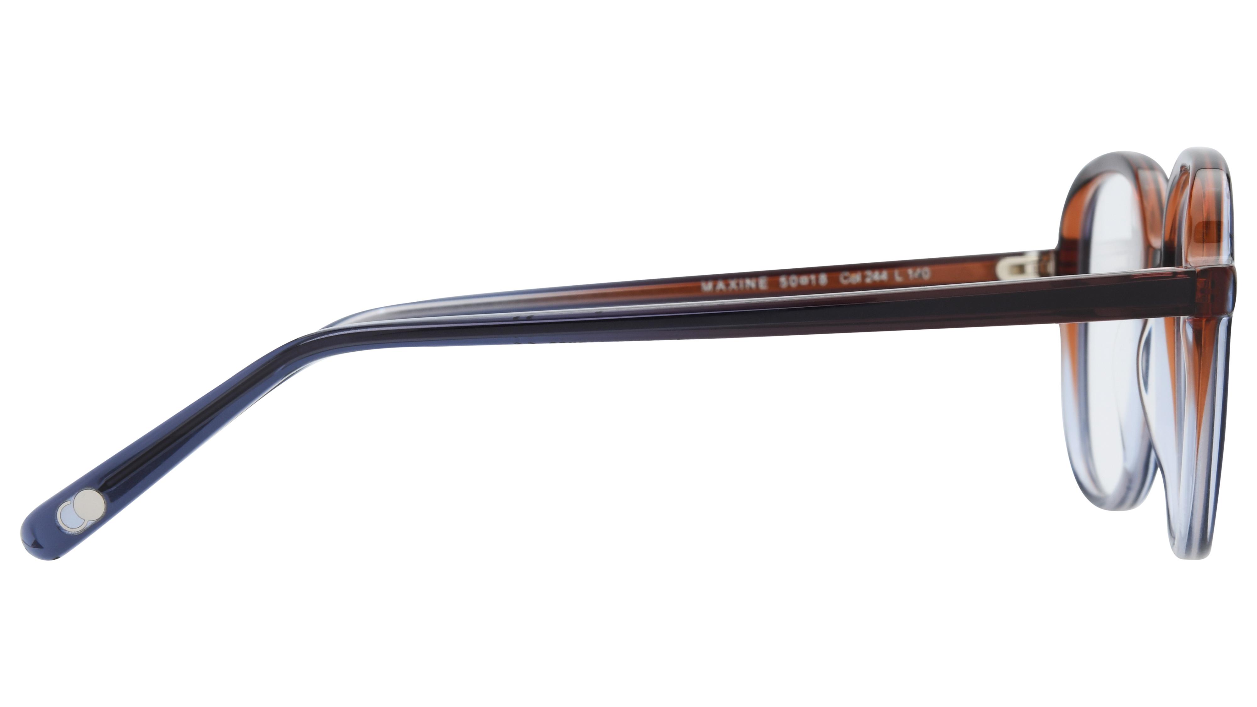 Lunettes de vue La Collection des Lunetiers Femme  Carré MAXINE	244	BRUN Droite
