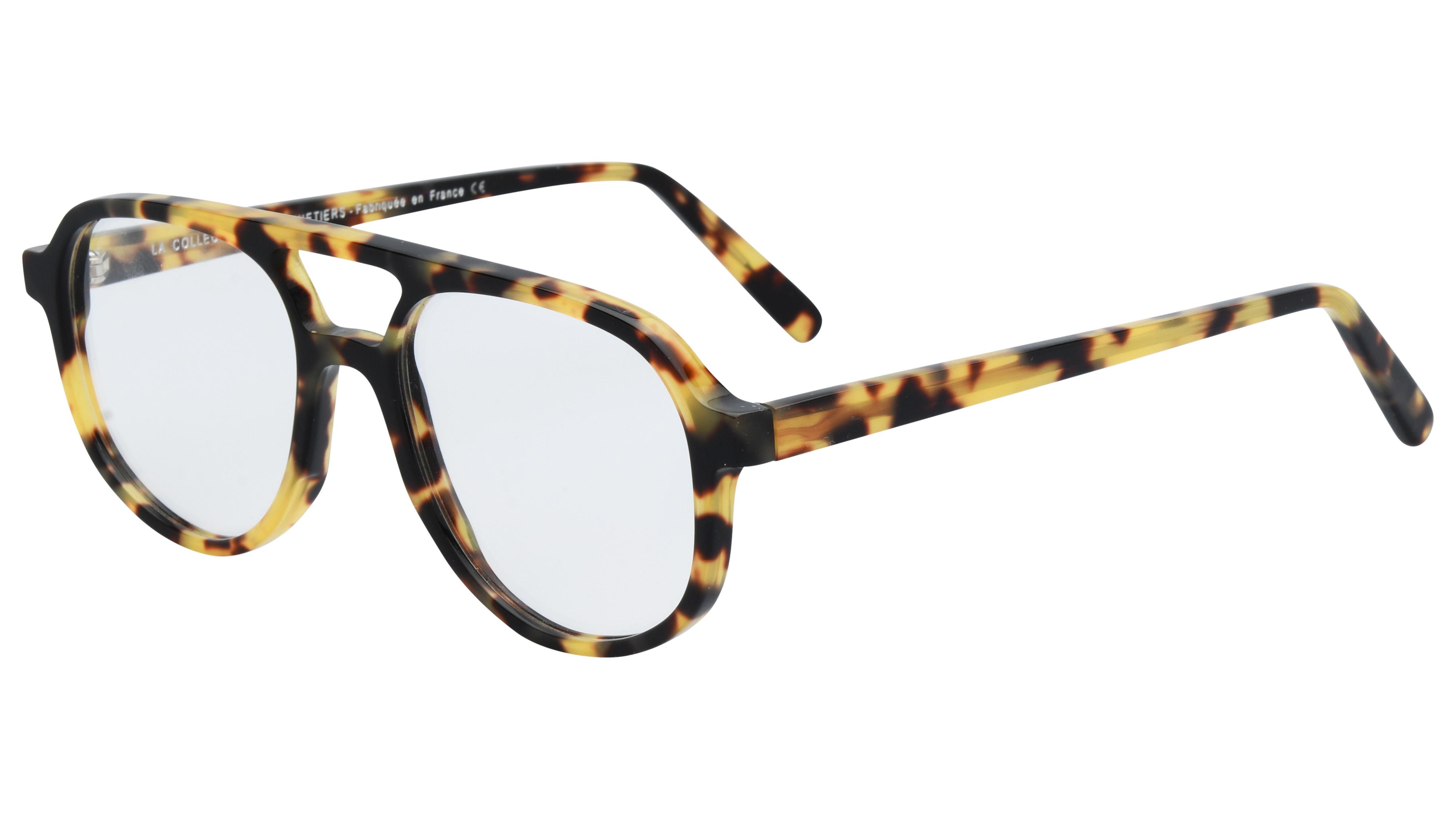 Lunettes de vue La Collection des Lunetiers Mixte Ecaille Arrondie OLIVE Trois-Quart