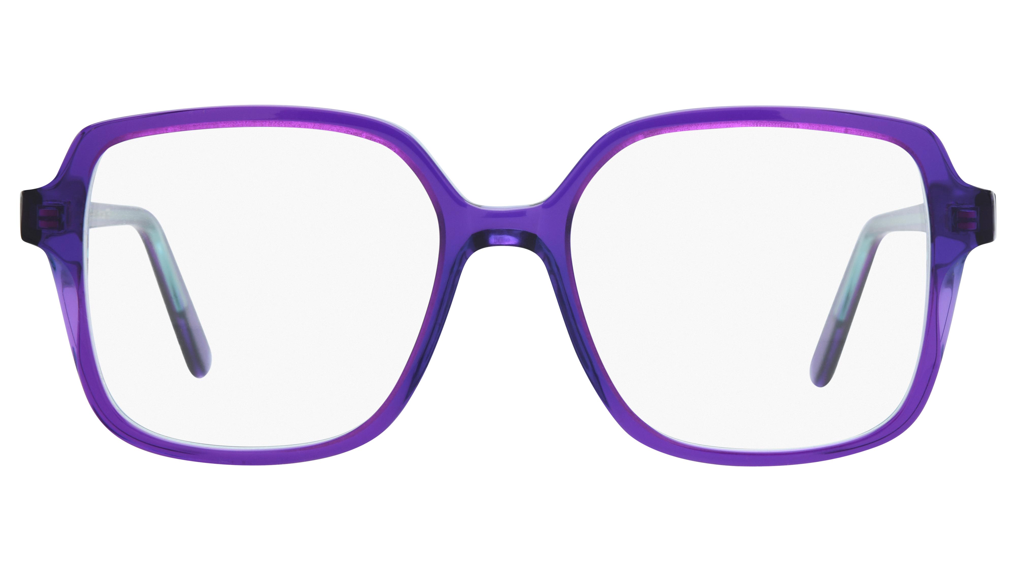 Lunettes de vue La Collection des Lunetiers Femme Violet Carré CHLOE Face