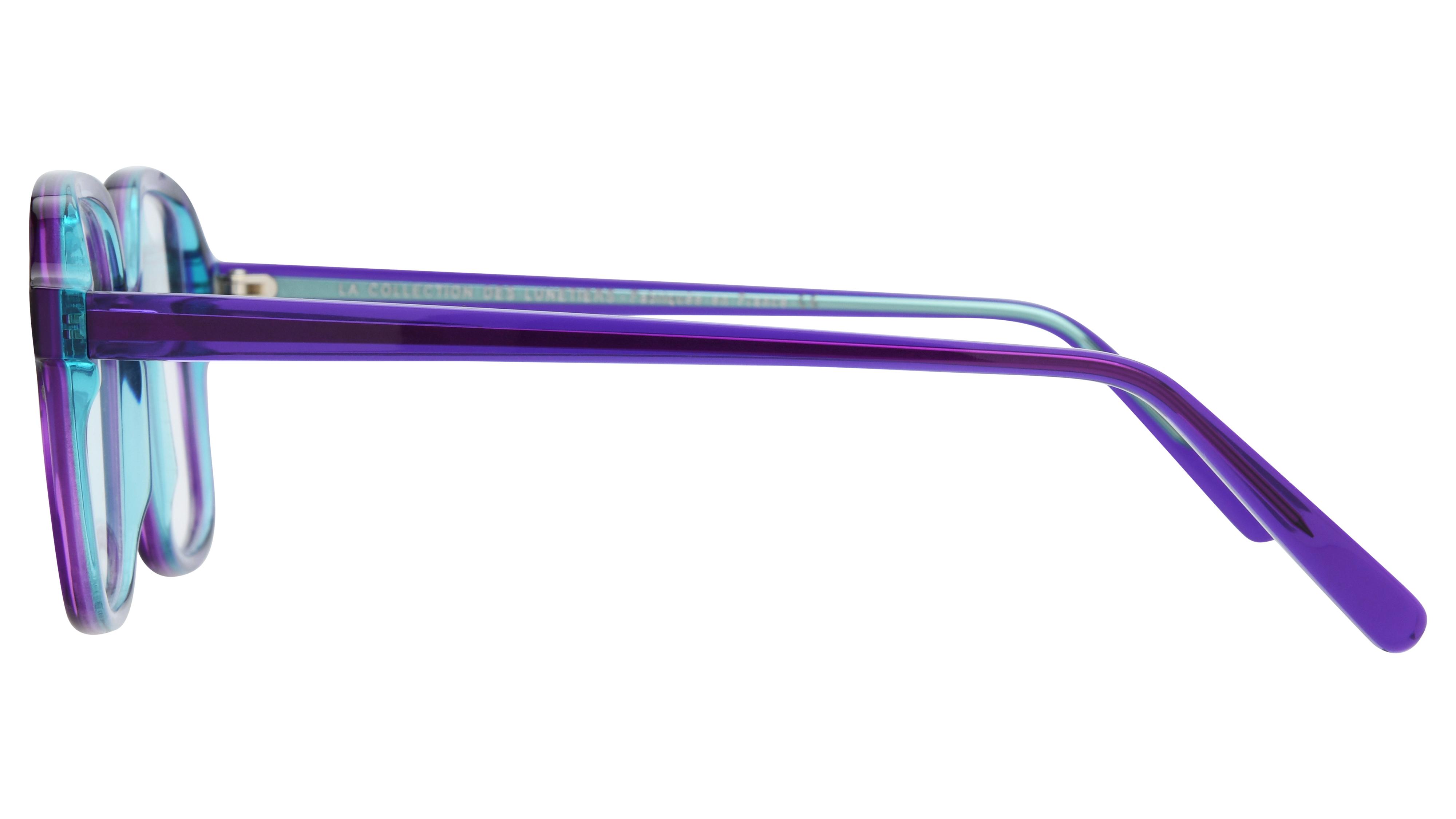 Lunettes de vue La Collection des Lunetiers Femme Violet Carré CHLOE Gauche