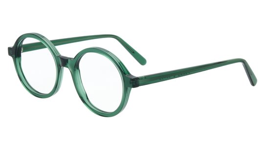 Lunettes de vue La Collection des Lunetiers Femme Vert Rond MANON Trois-Quart