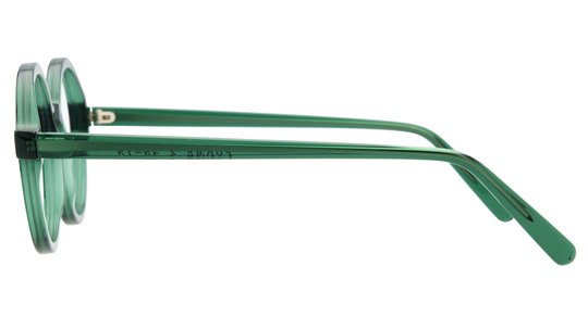 Lunettes de vue La Collection des Lunetiers Femme Vert Rond MANON Gauche