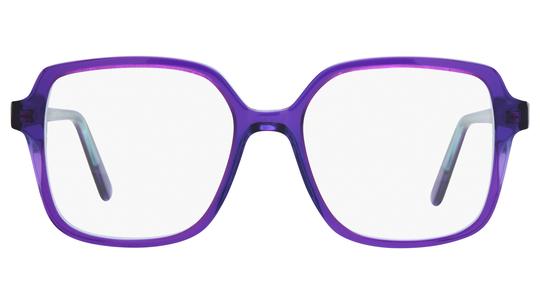 Lunettes de vue La Collection des Lunetiers Femme Violet Carré CHLOE Face