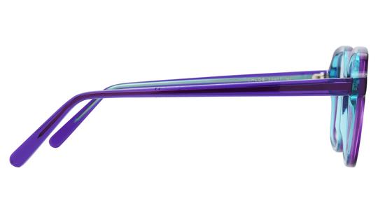 Lunettes de vue La Collection des Lunetiers Femme Violet Carré CHLOE Droite