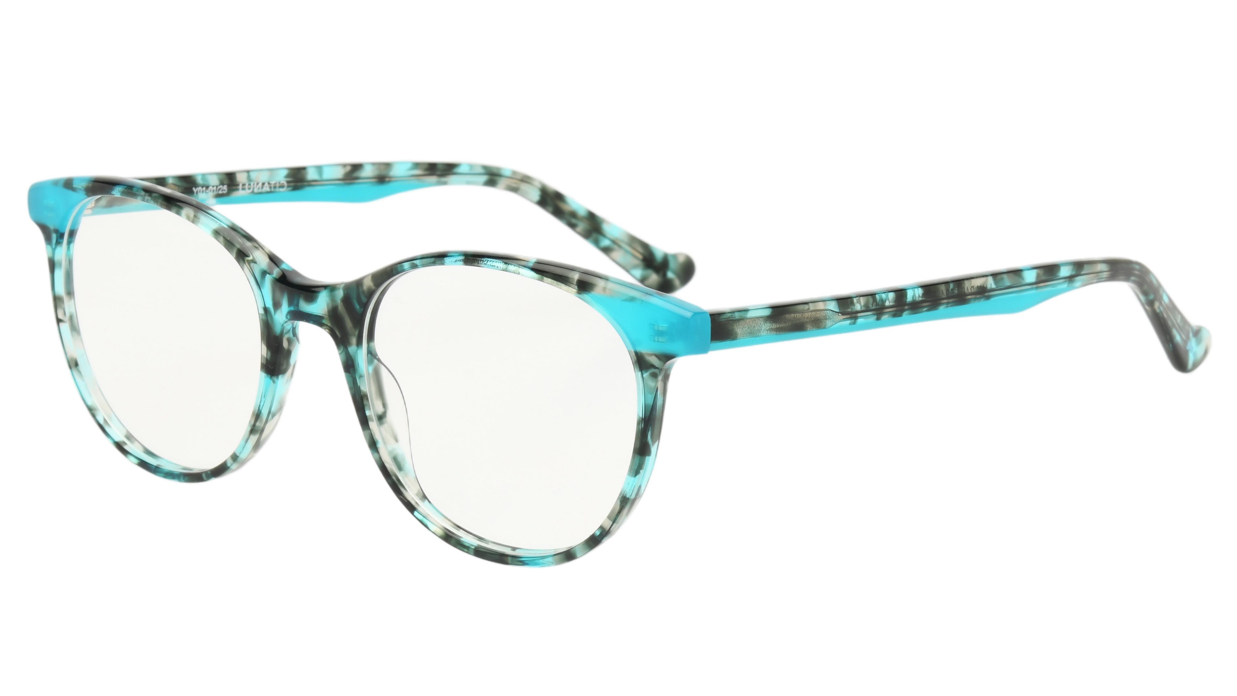 Lunettes de vue Lunatic Femme Bleu Ovale Lun2404 Trois-Quart