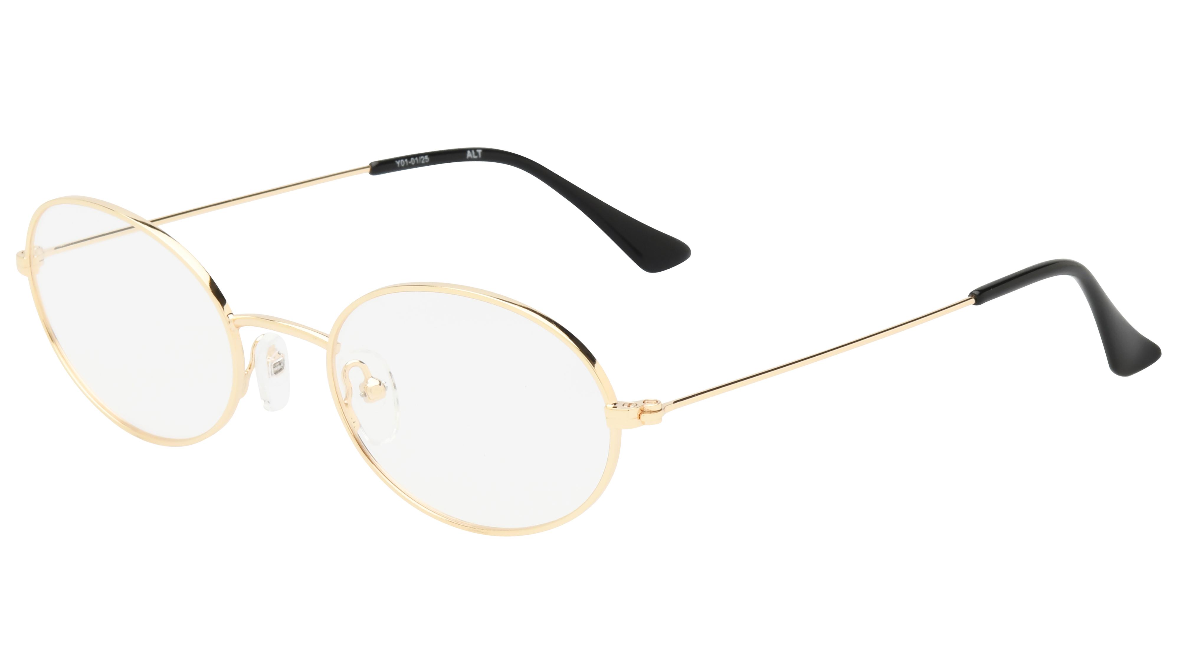 Lunettes de vue Alternance Femme Or Ovale alt25108 Trois-Quart