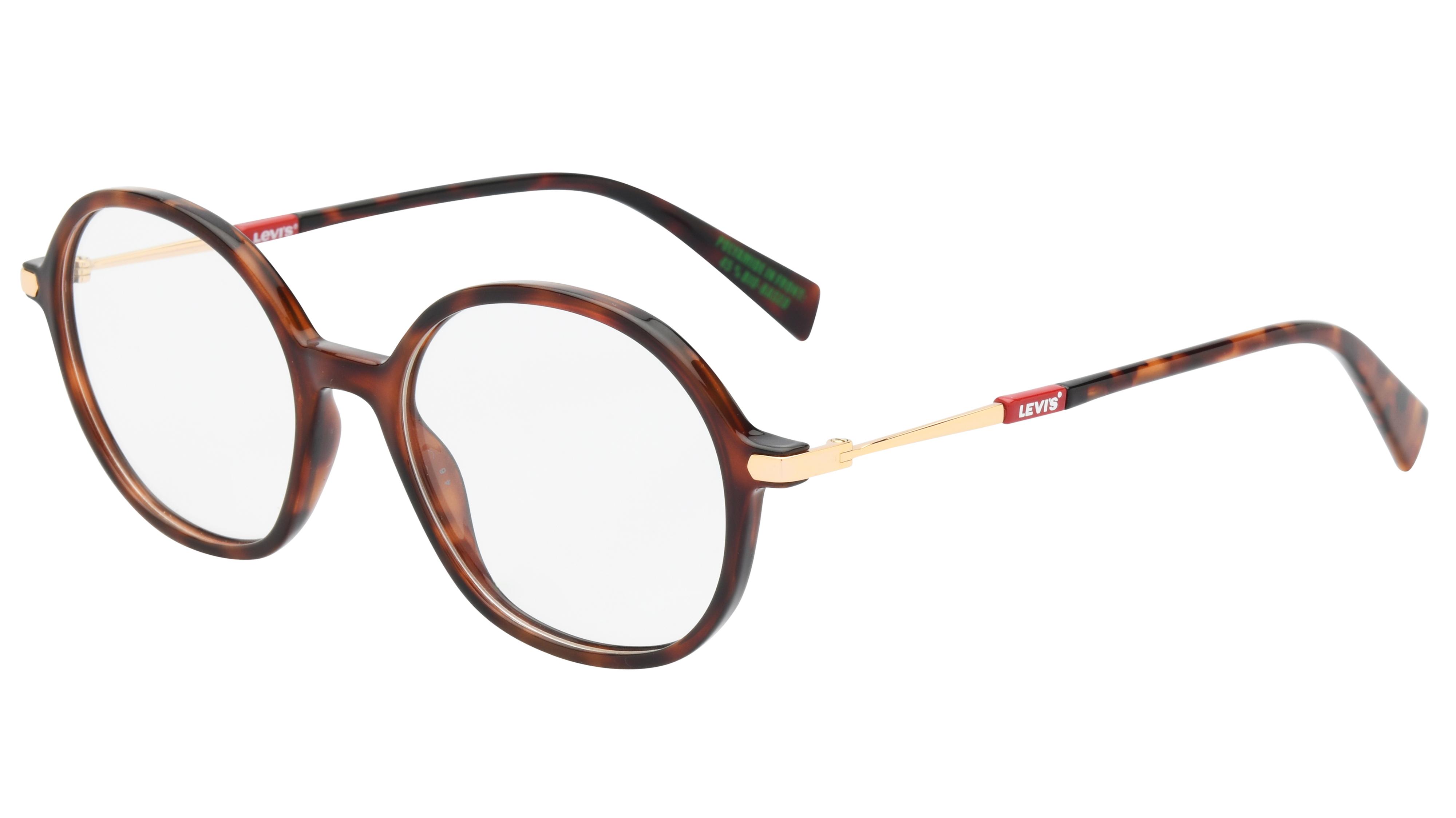 Lunettes de vue Levi's Femme Ecaille Ronde Lv1087 Trois-Quart