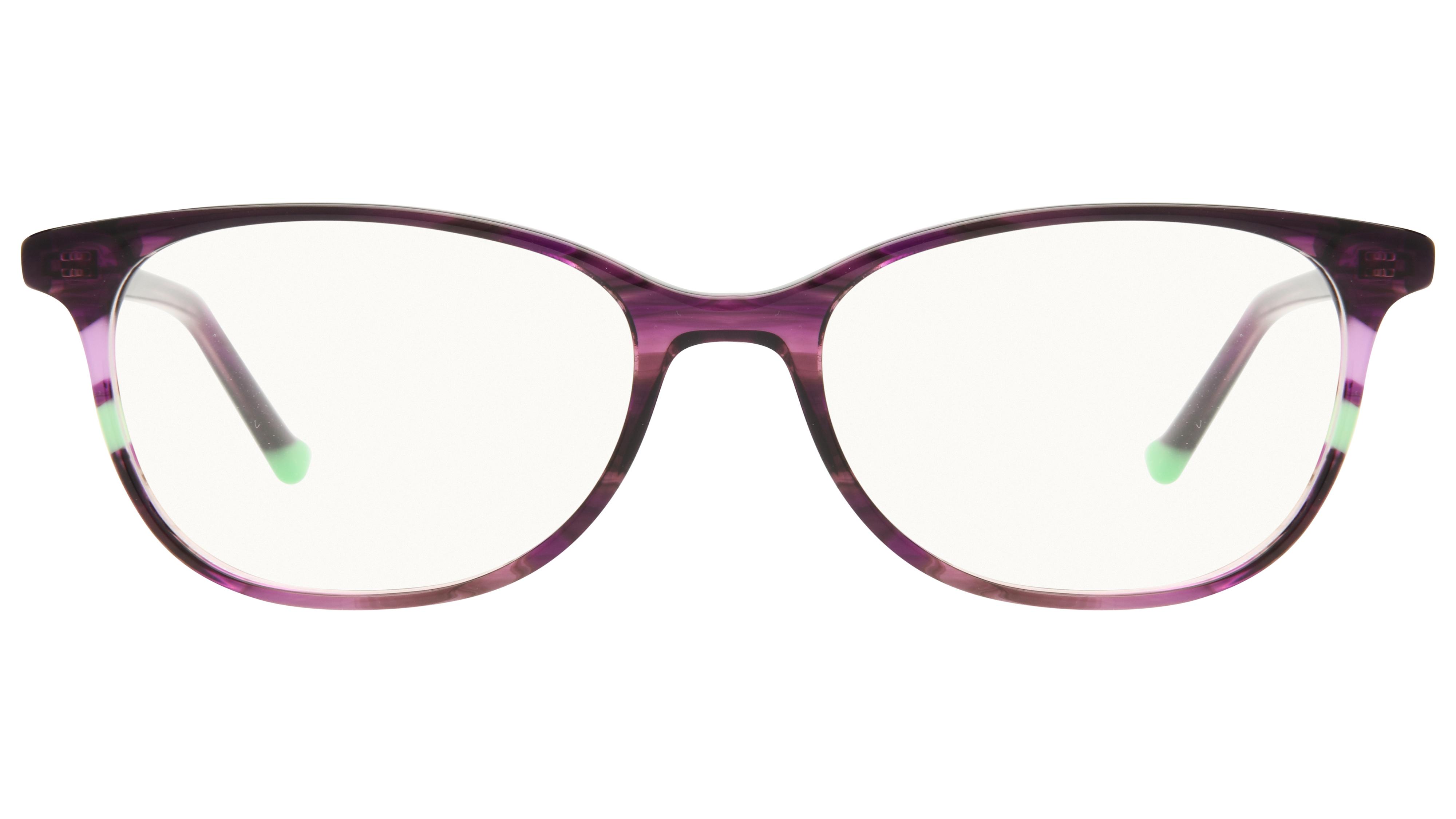 Lunettes de vue Lunatic Femme Violet Rectangle Lun2502 Face