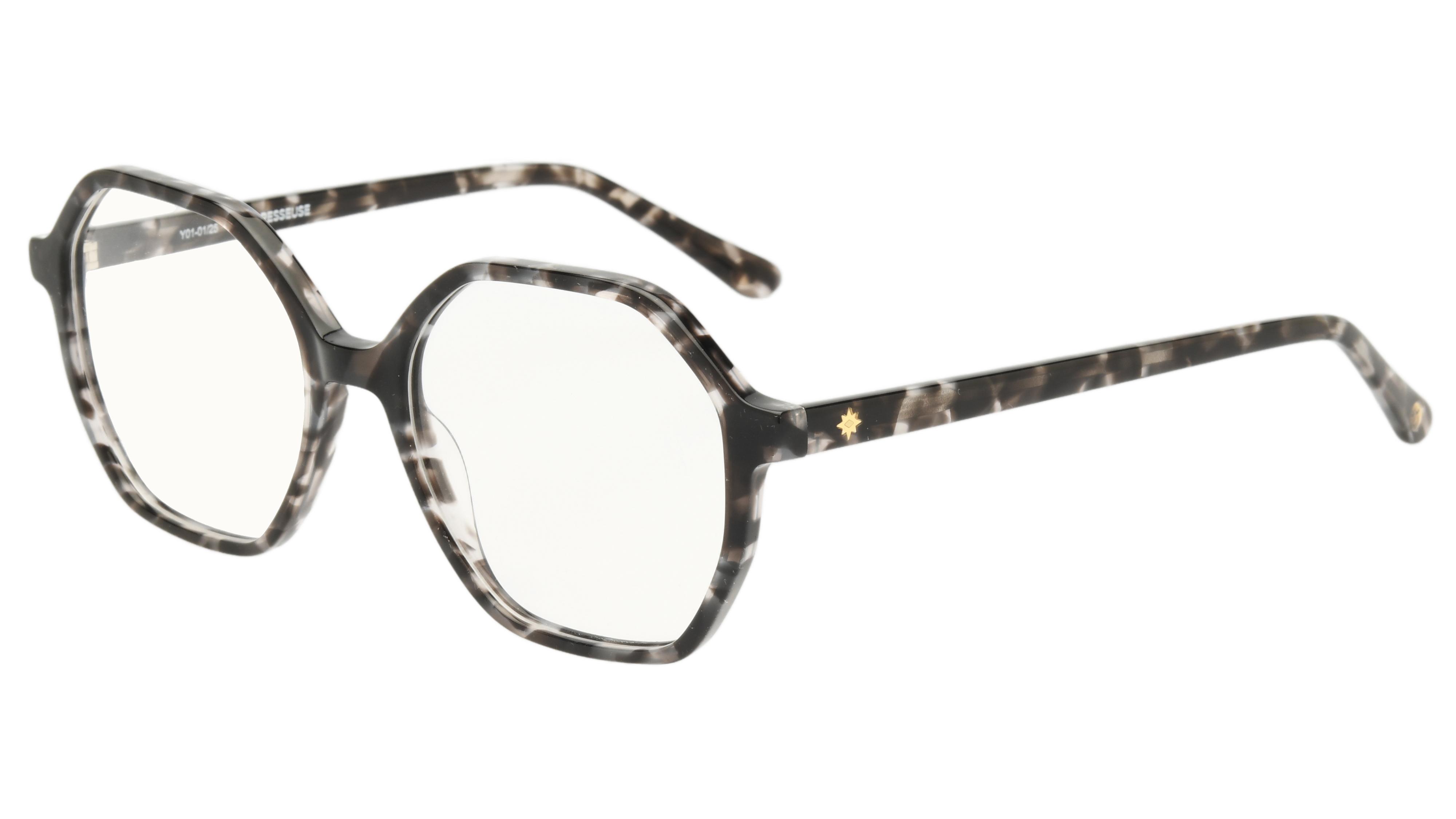 Lunettes de vue La Paresseuse Femme Noir Carré Par2502 Trois-Quart