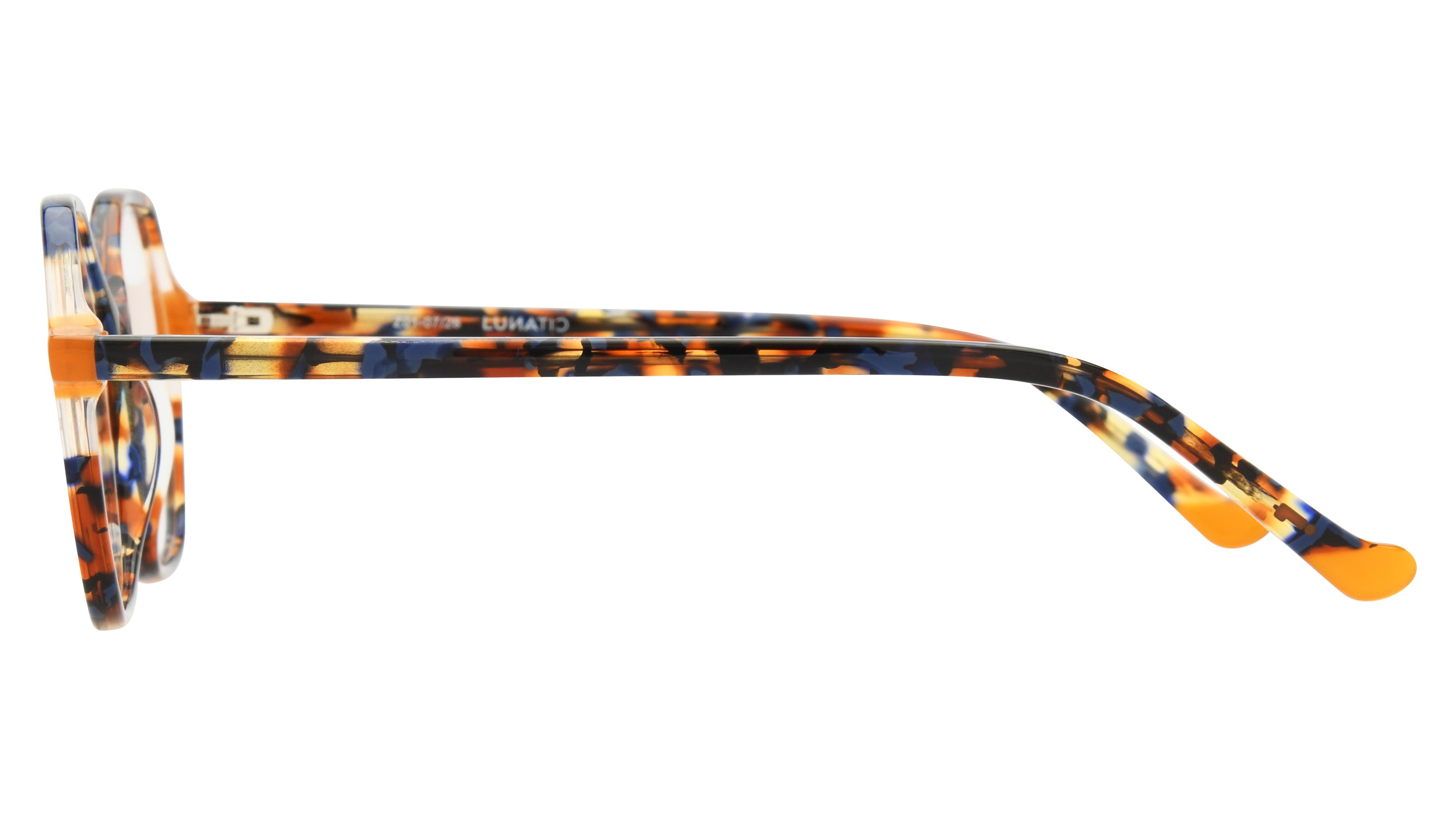 Lunettes de vue Lunatic Femme Bleu Tonneau Lun2606 Gauche