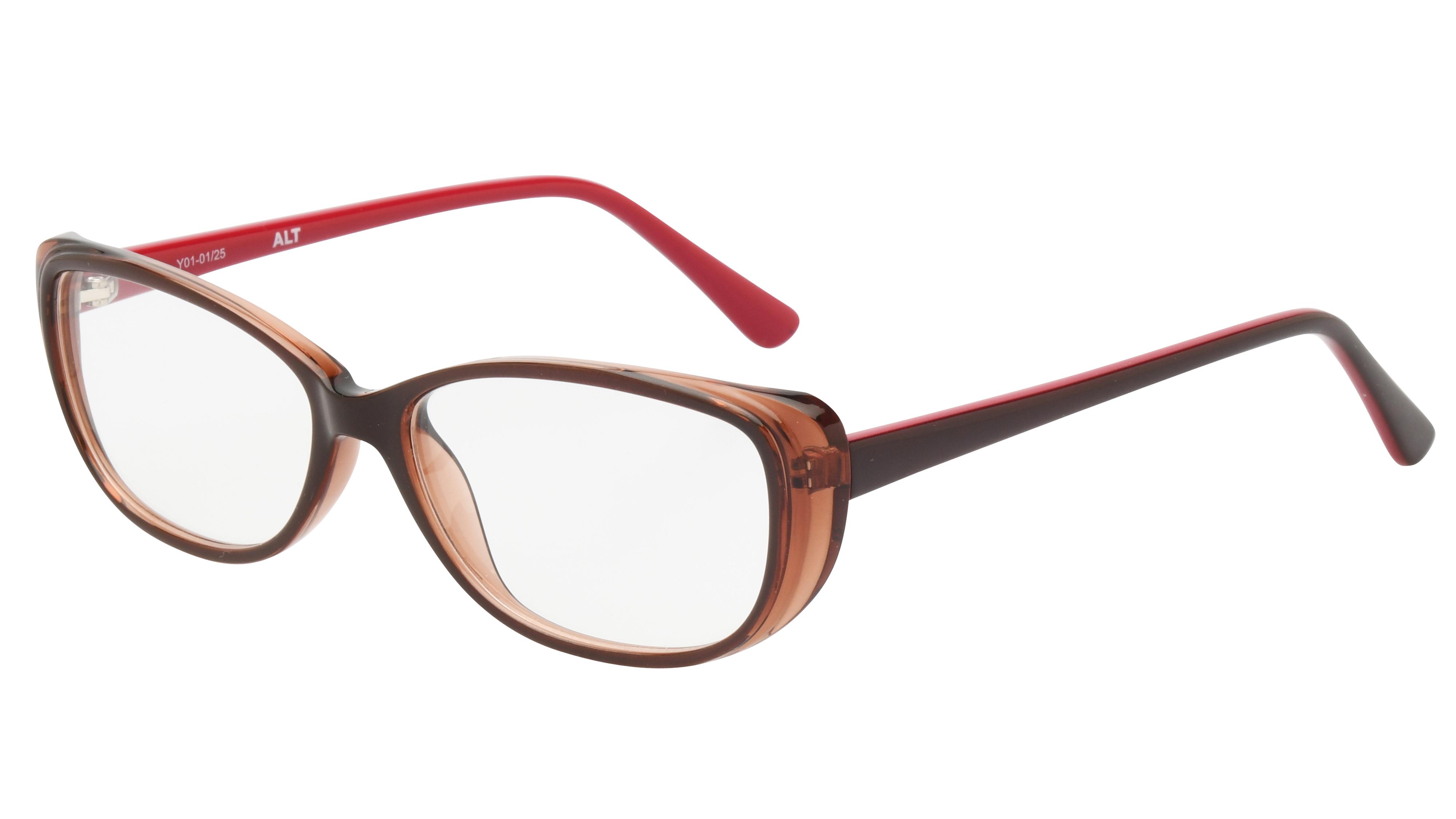Lunettes de vue Alternance Femme Marron Rectangle alt25112 Trois-Quart