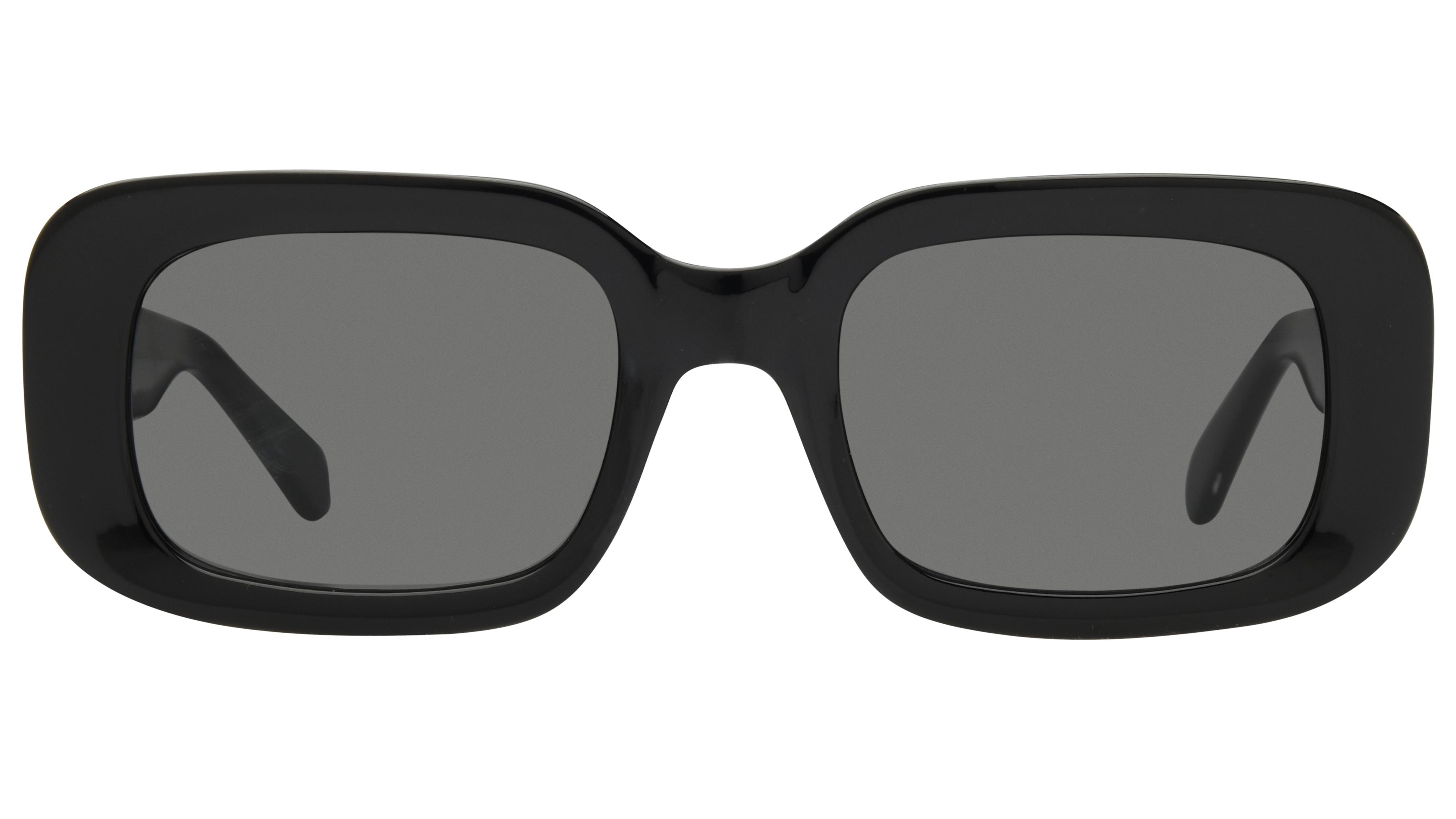 Lunettes de soleil Alternance Mixte Noir Rectangle alt25216 Face