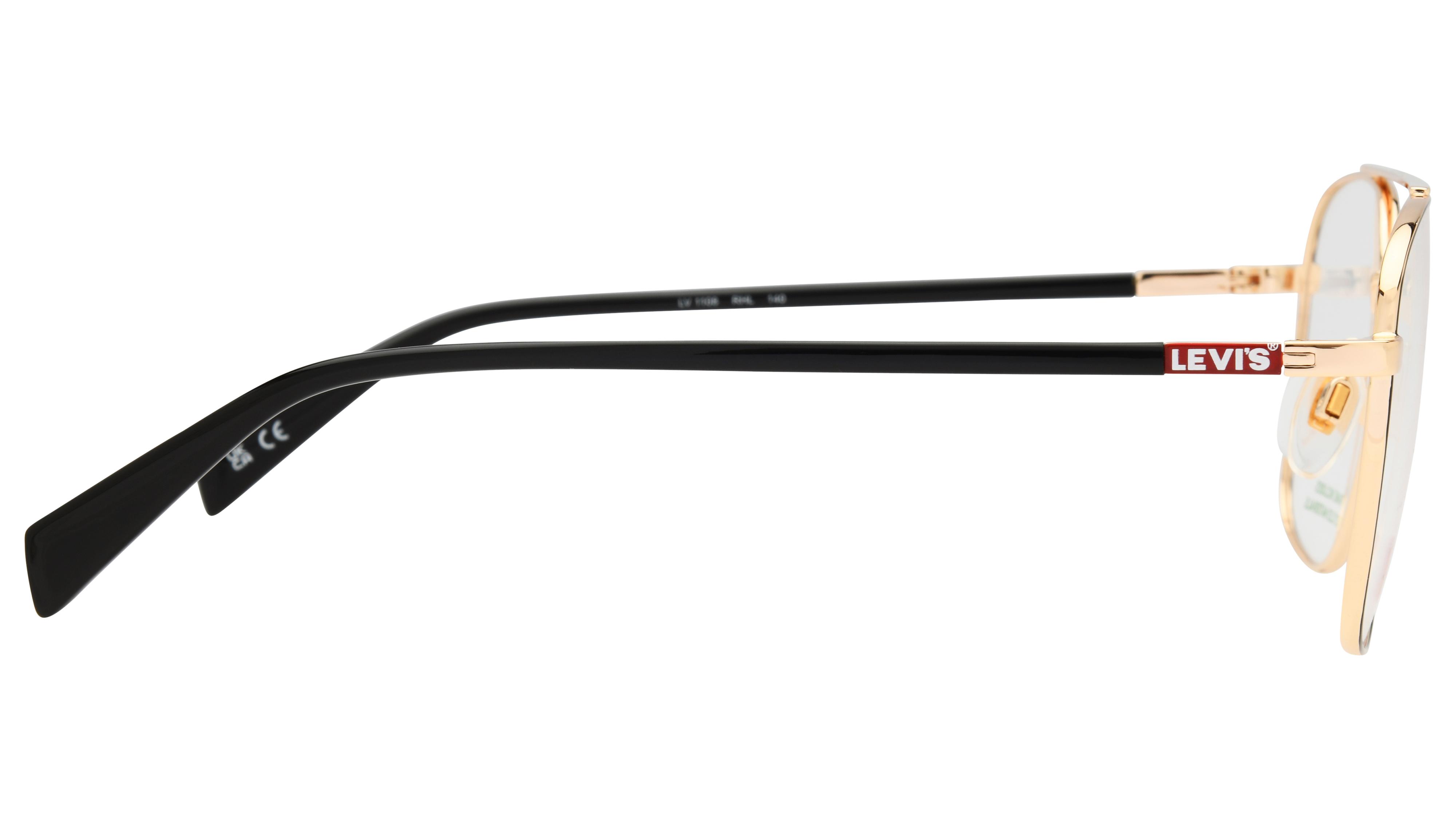 Lunettes de vue Levi's Femme Or Rectangle Lv Droite