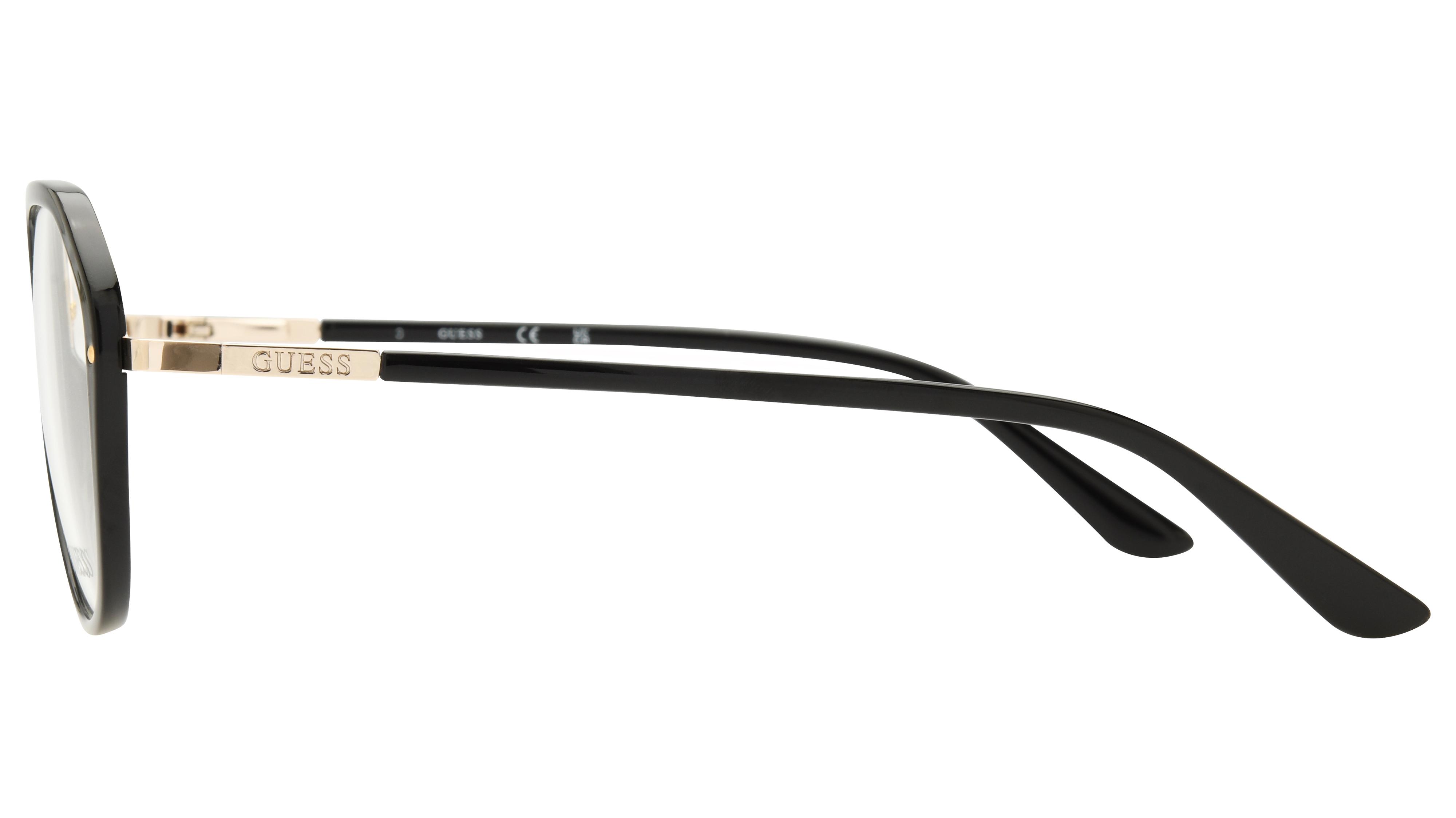 Lunettes de vue Guess Femme Noir Ronde Gu50387 Gauche