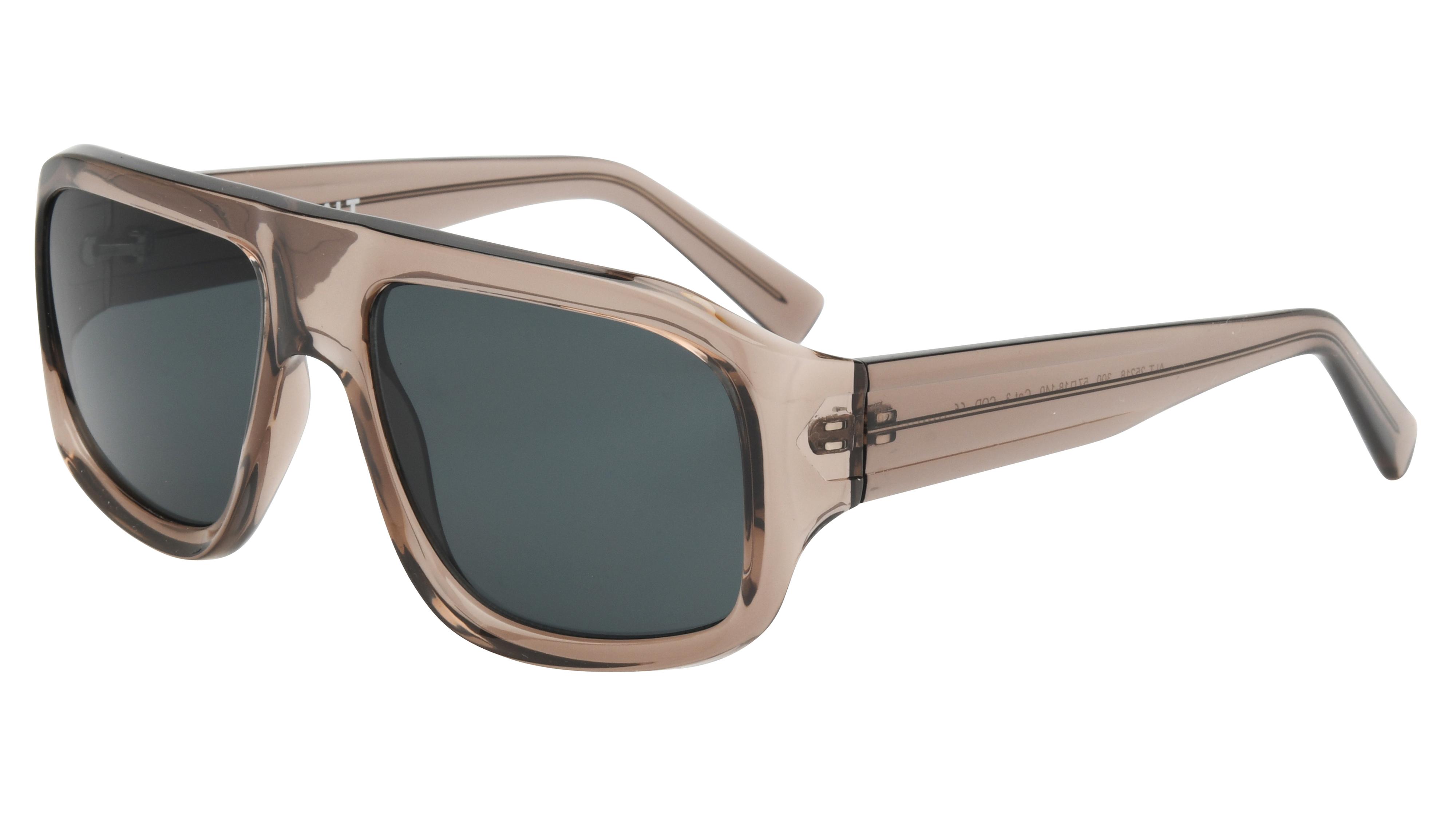 Lunettes de soleil Alternance Homme Marron Rectangle alt25218 Trois-Quart