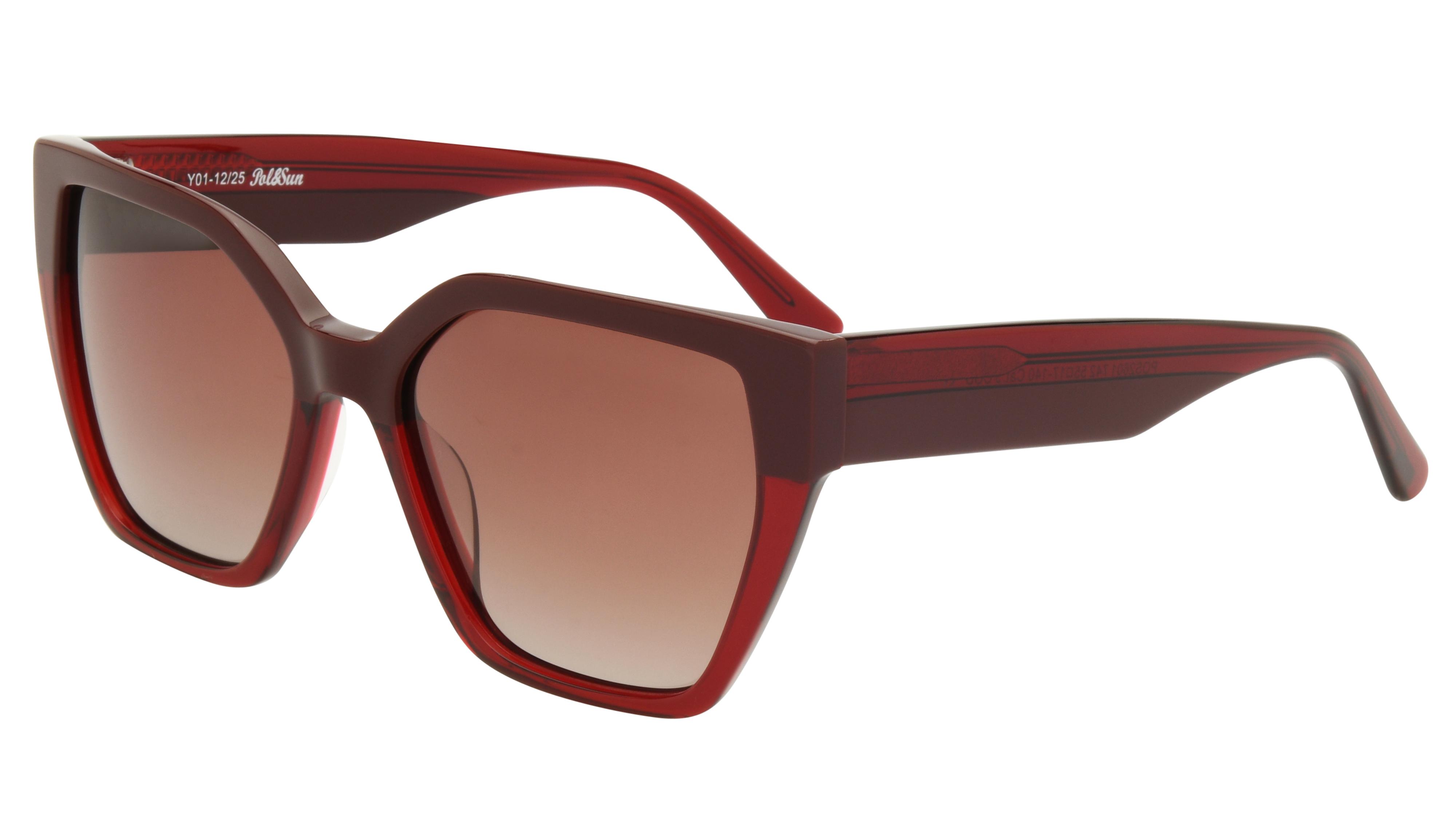 Lunettes de soleil Pol&Sun Femme Rouge Papillon pos2601 Trois-Quart