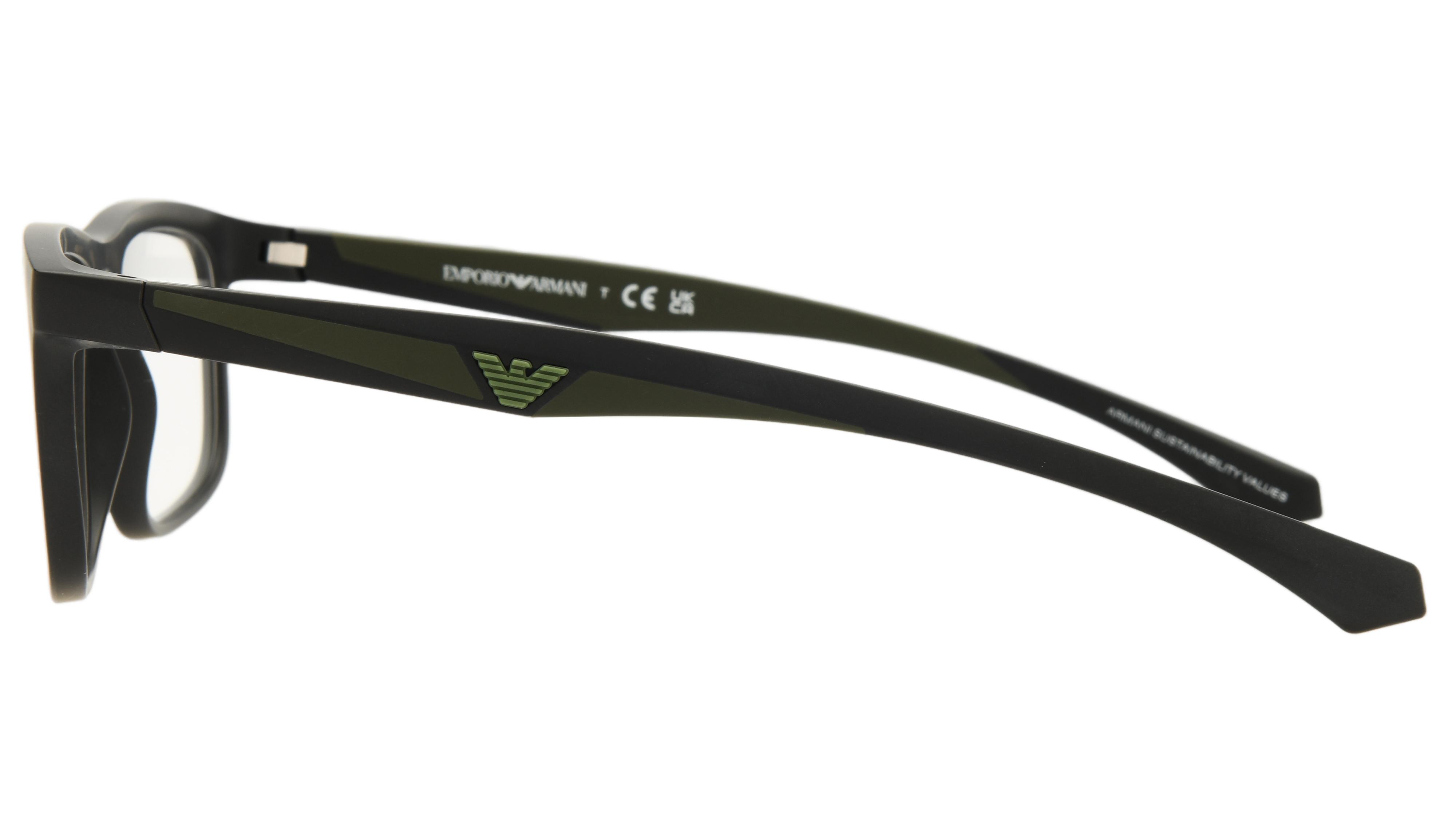 Lunettes de vue Emporio Armani Homme Noir Rectangle EA3246 Gauche