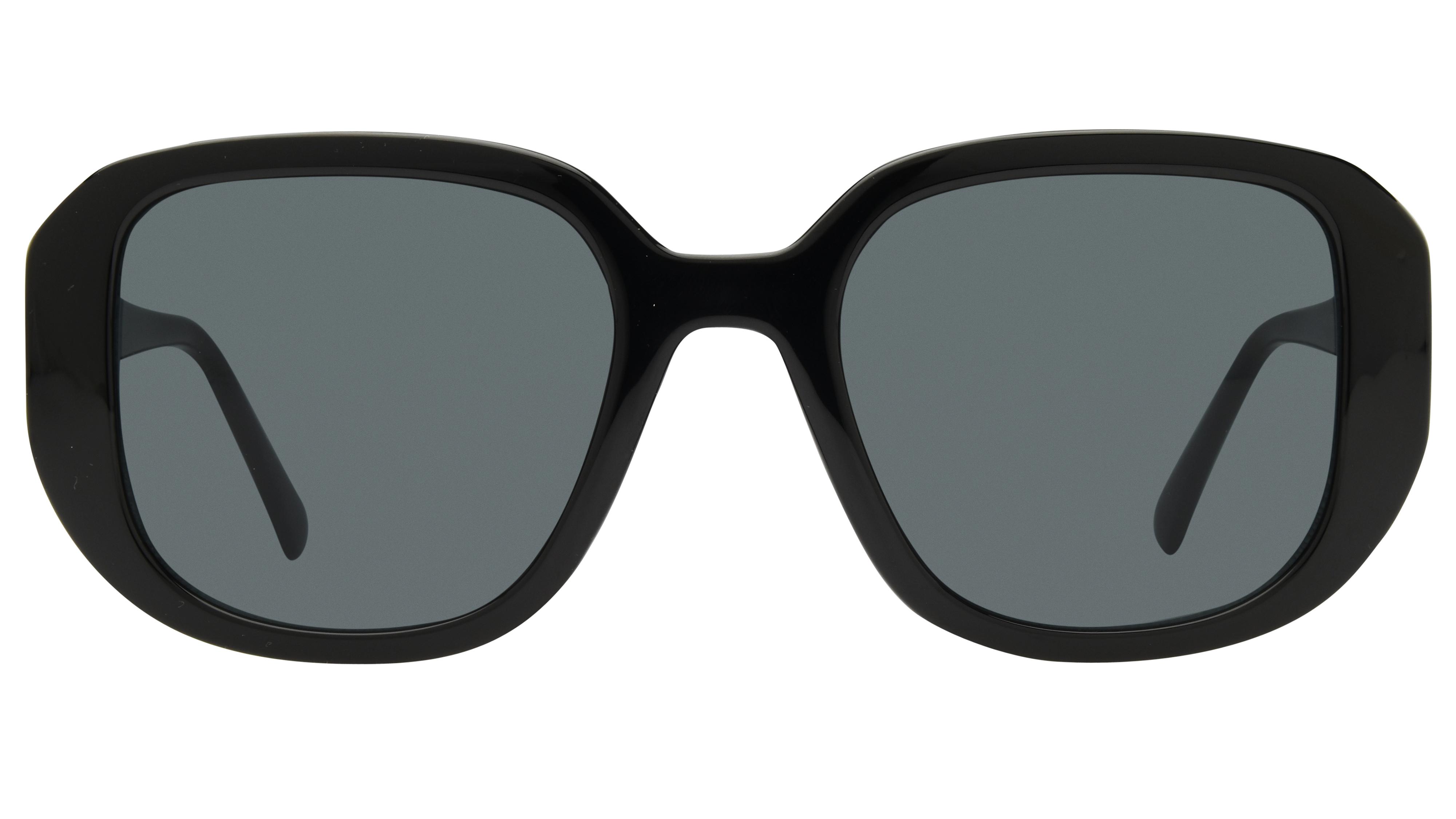Lunettes de soleil Alternance Femme Noir Rectangle alt25214 Face
