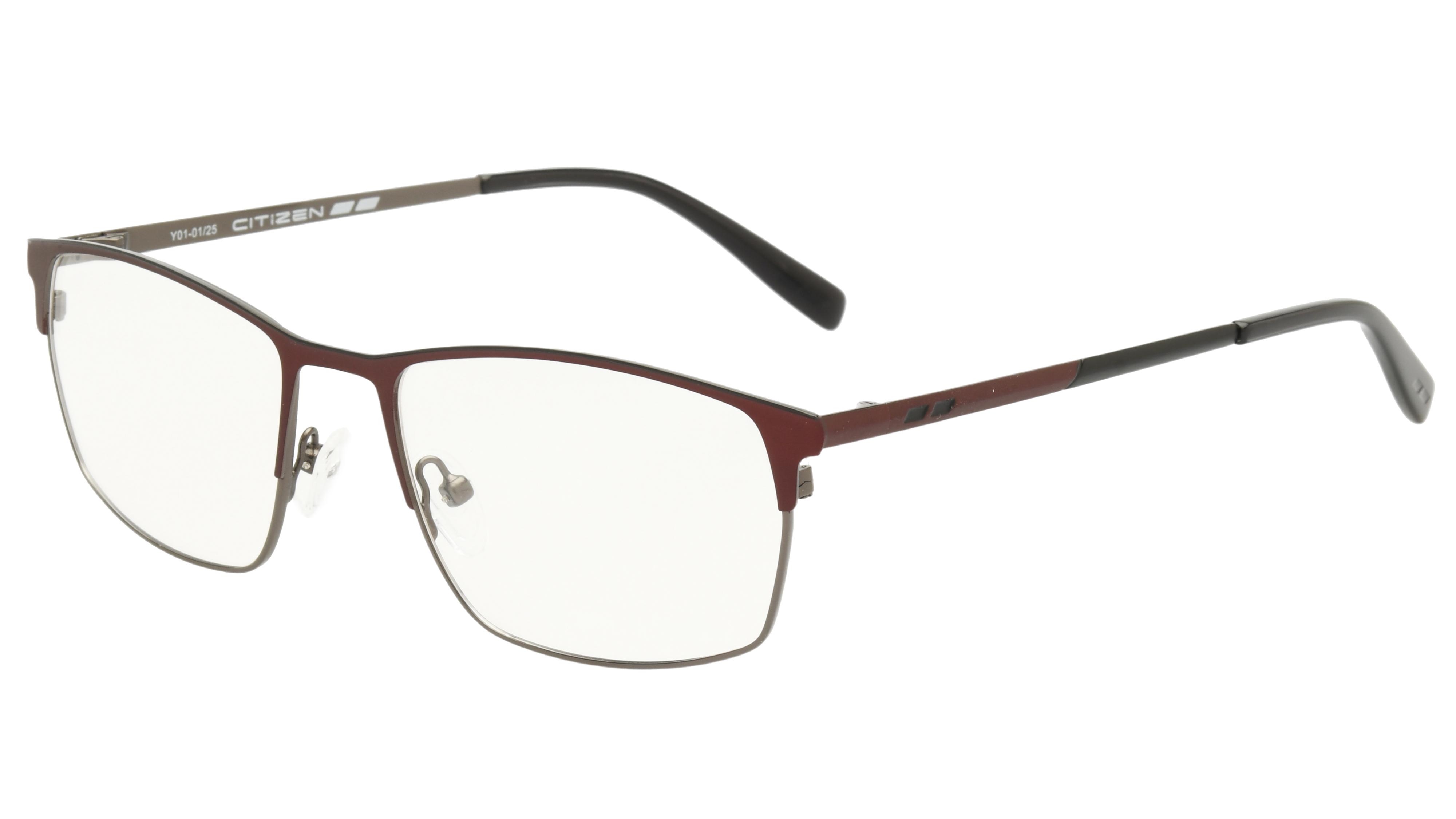 Lunettes de vue Citizen Homme Rouge Rectangle ctz2503 Trois-Quart