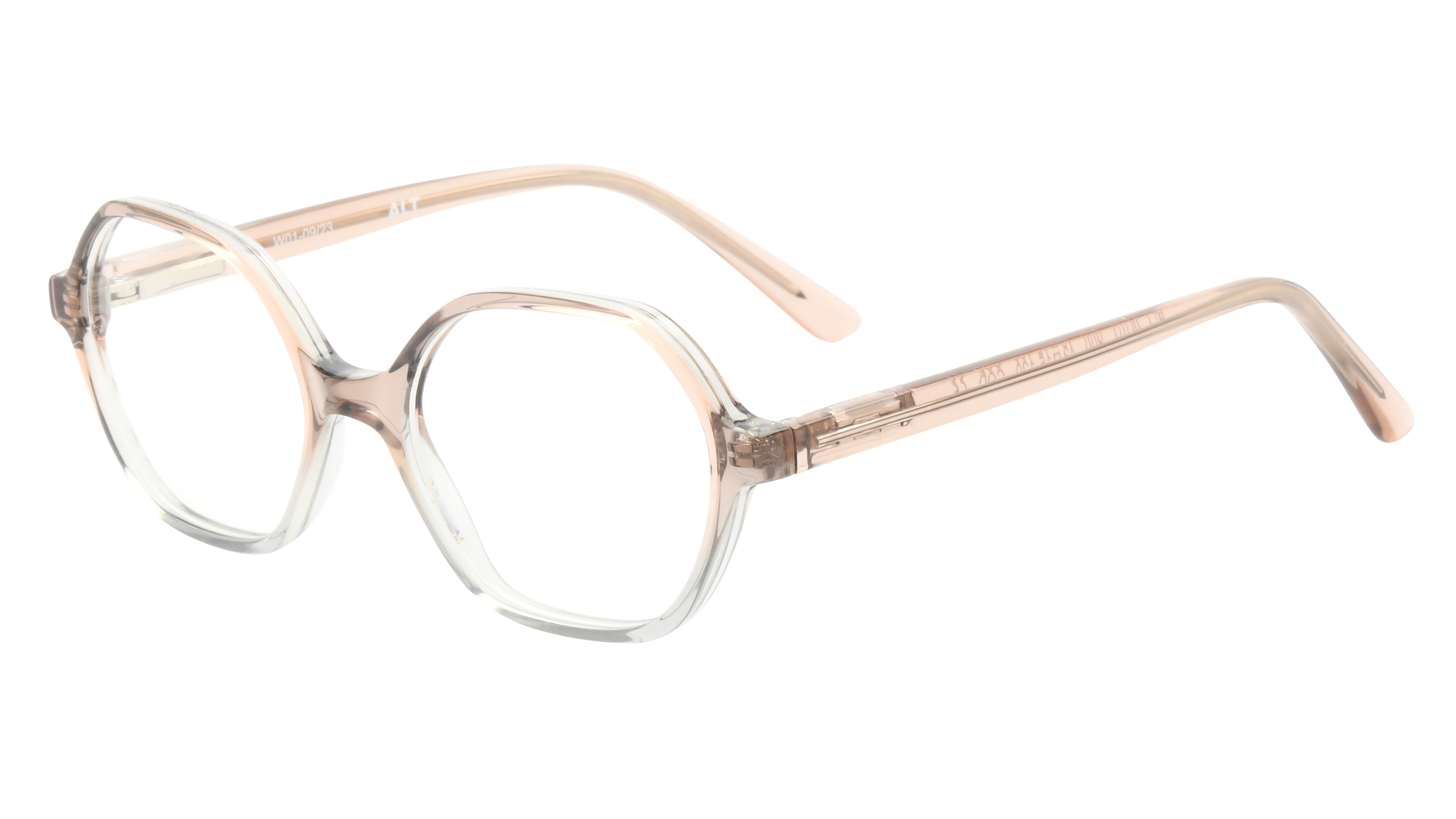 Lunettes de vue Alternance Enfant Rose Rectangle Alt24107 Trois-Quart