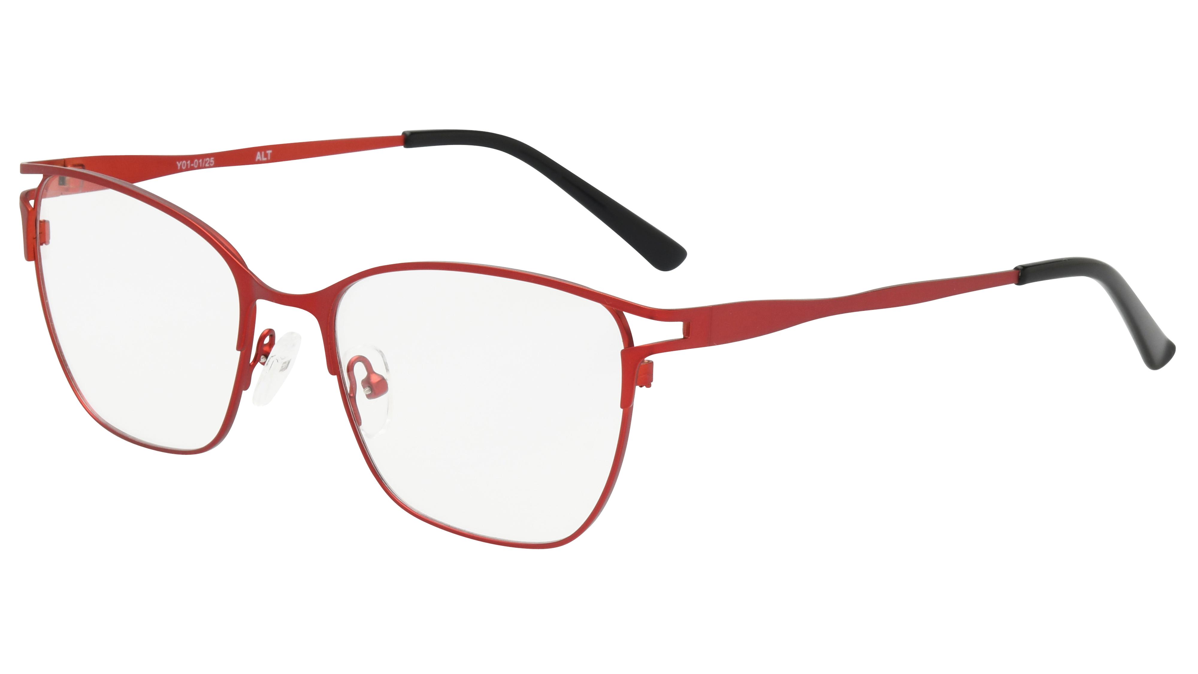 Lunettes de vue Alternance Femme Rouge Papillon alt25115 Trois-Quart