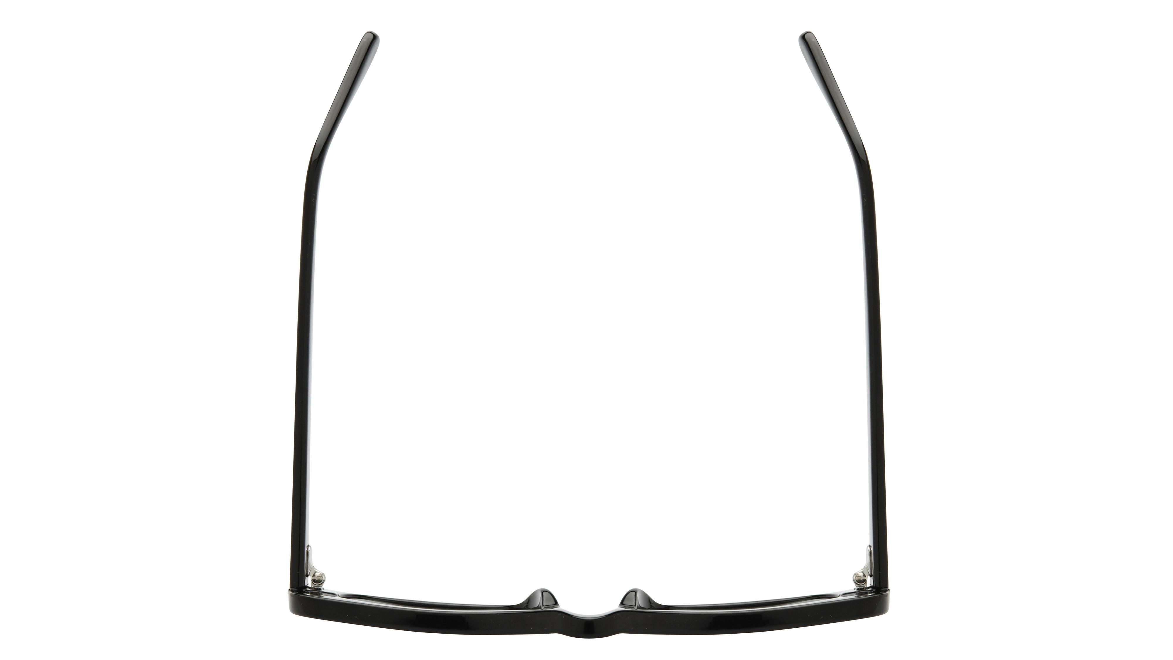 Lunettes de soleil Alternance Mixte Noir Rectangle alt25216 Dessus