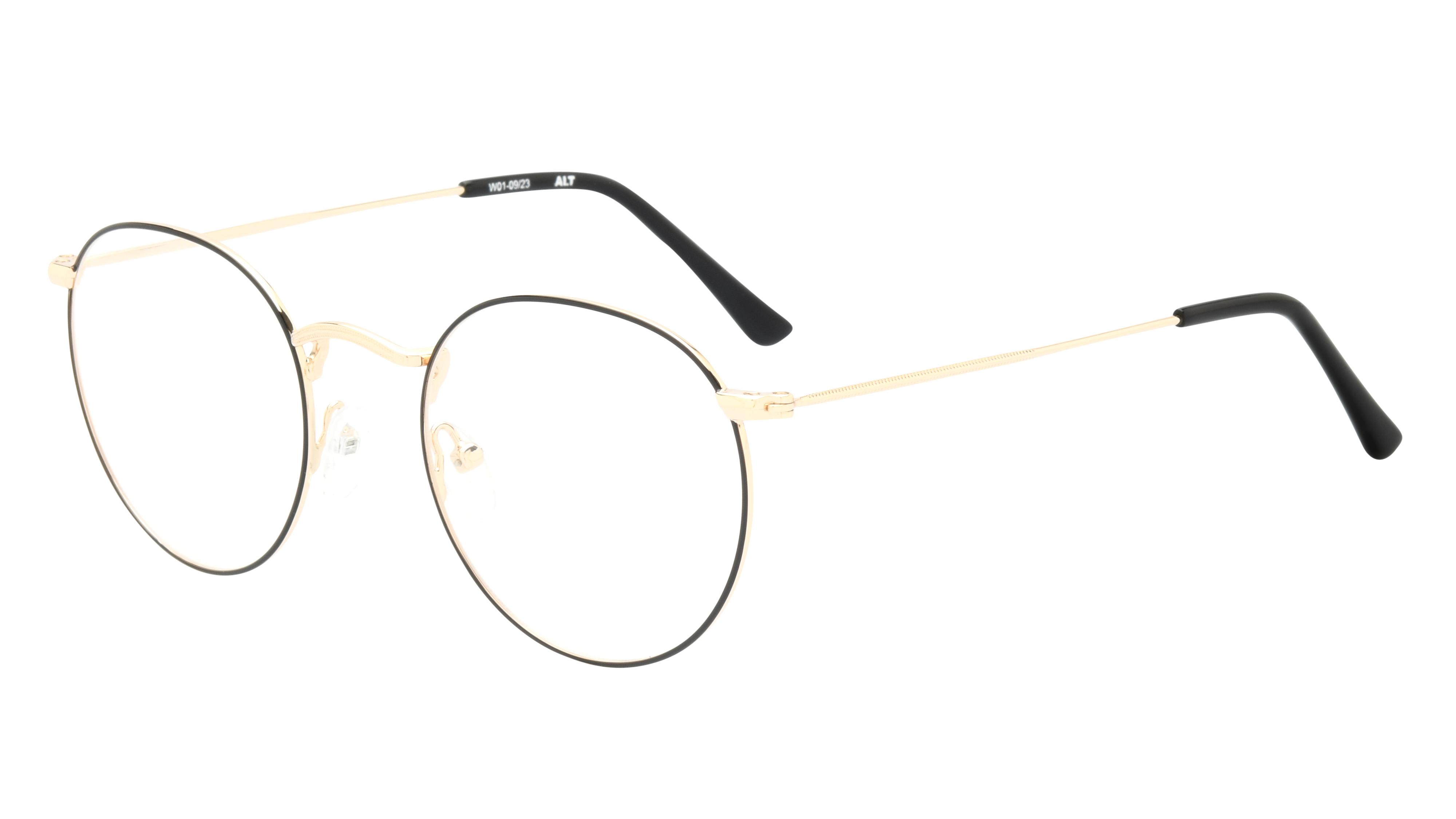 Lunettes de vue Alternance Mixte Or Ronde Alt24103 Trois-Quart