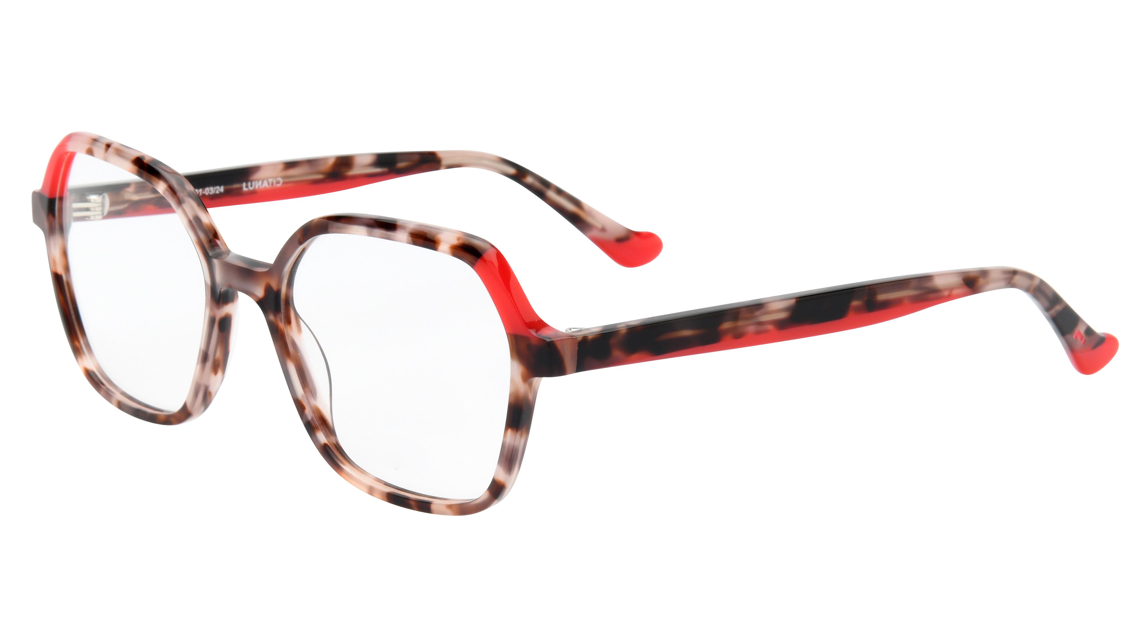 Lunettes de vue Lunatic Femme Ecaille Rectangle Lun2401 Trois-Quart