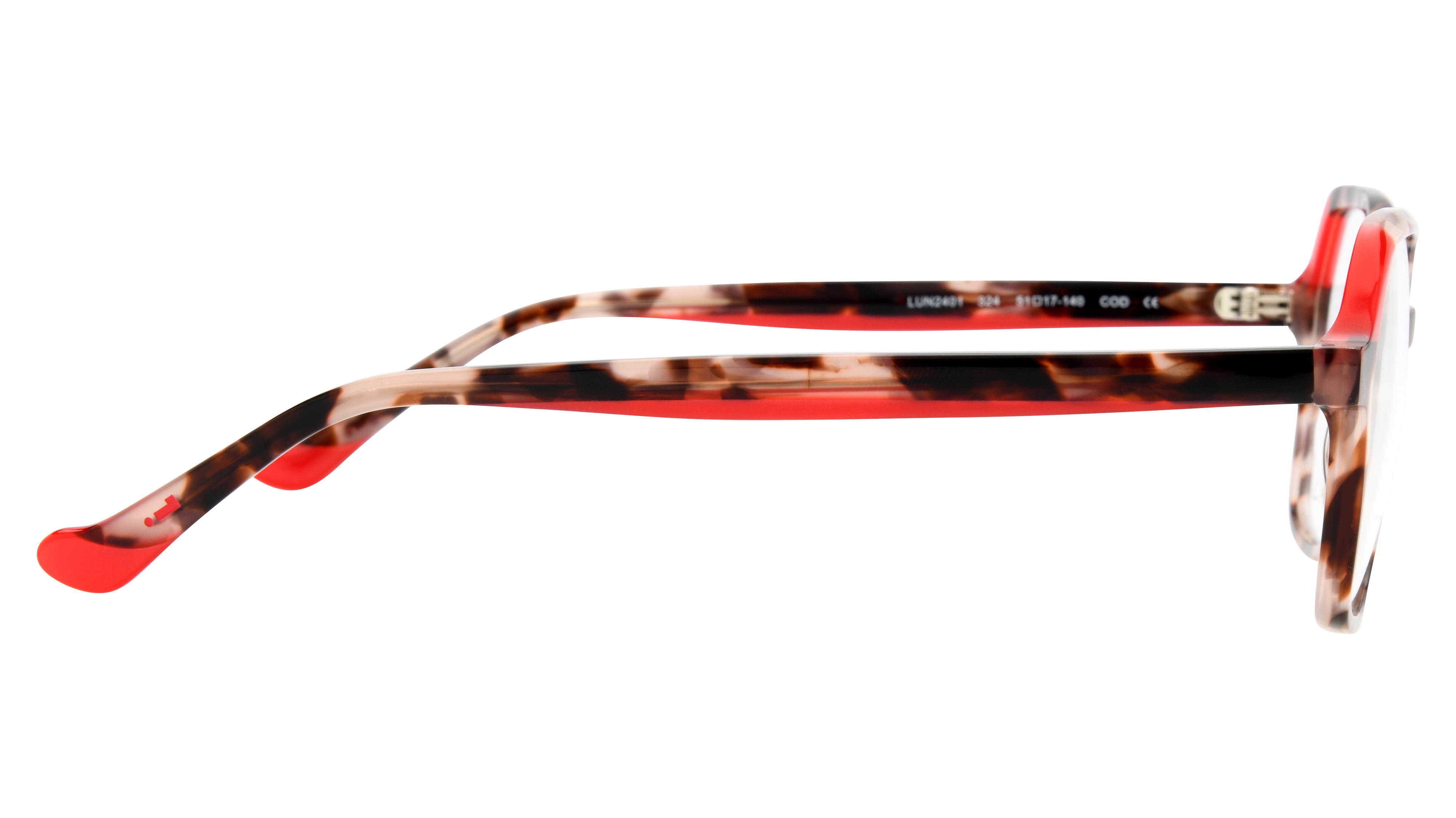 Lunettes de vue Lunatic Femme Ecaille Rectangle Lun2401 Droite