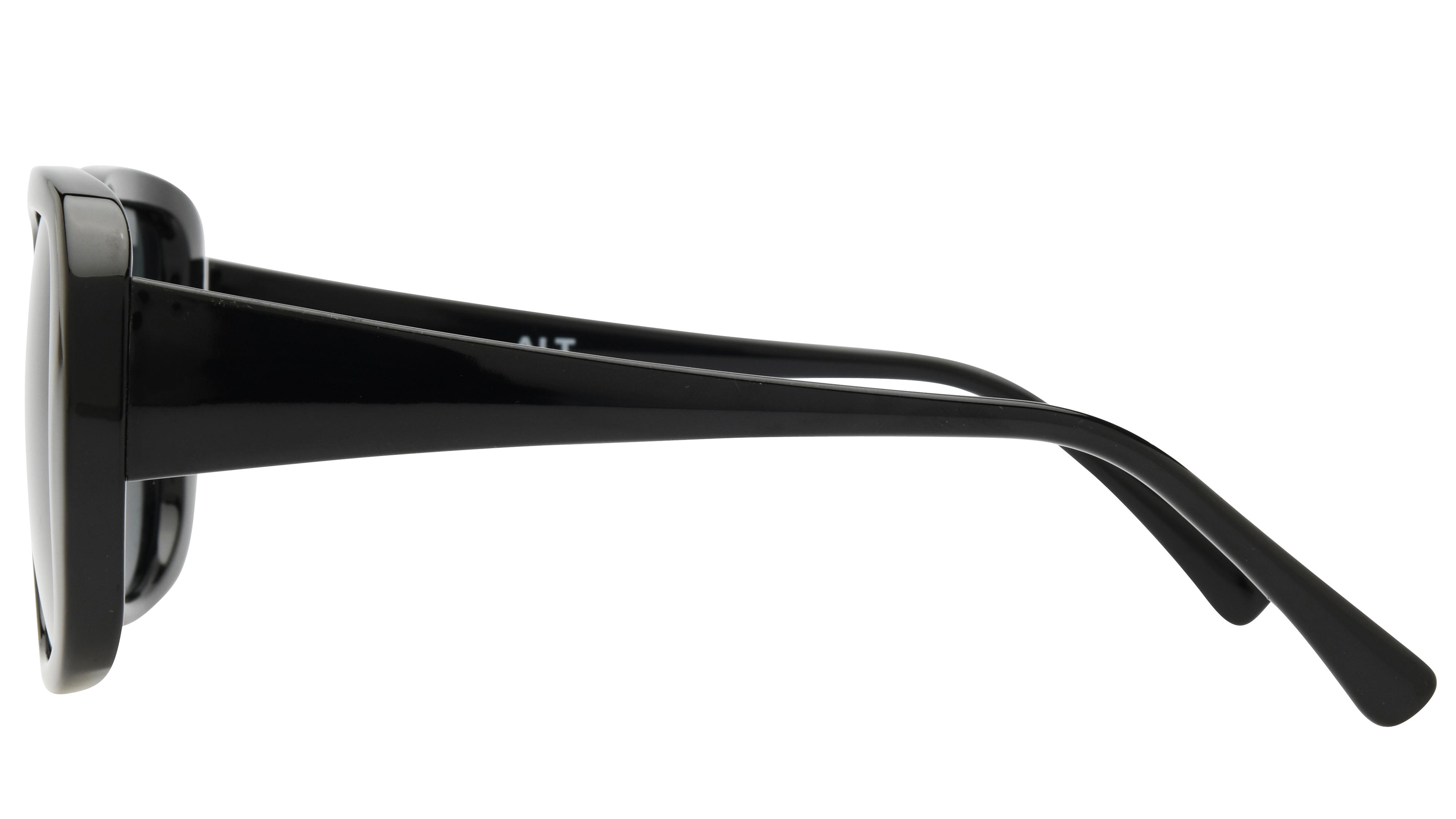 Lunettes de soleil Alternance Femme Noir Rectangle alt25214 Gauche