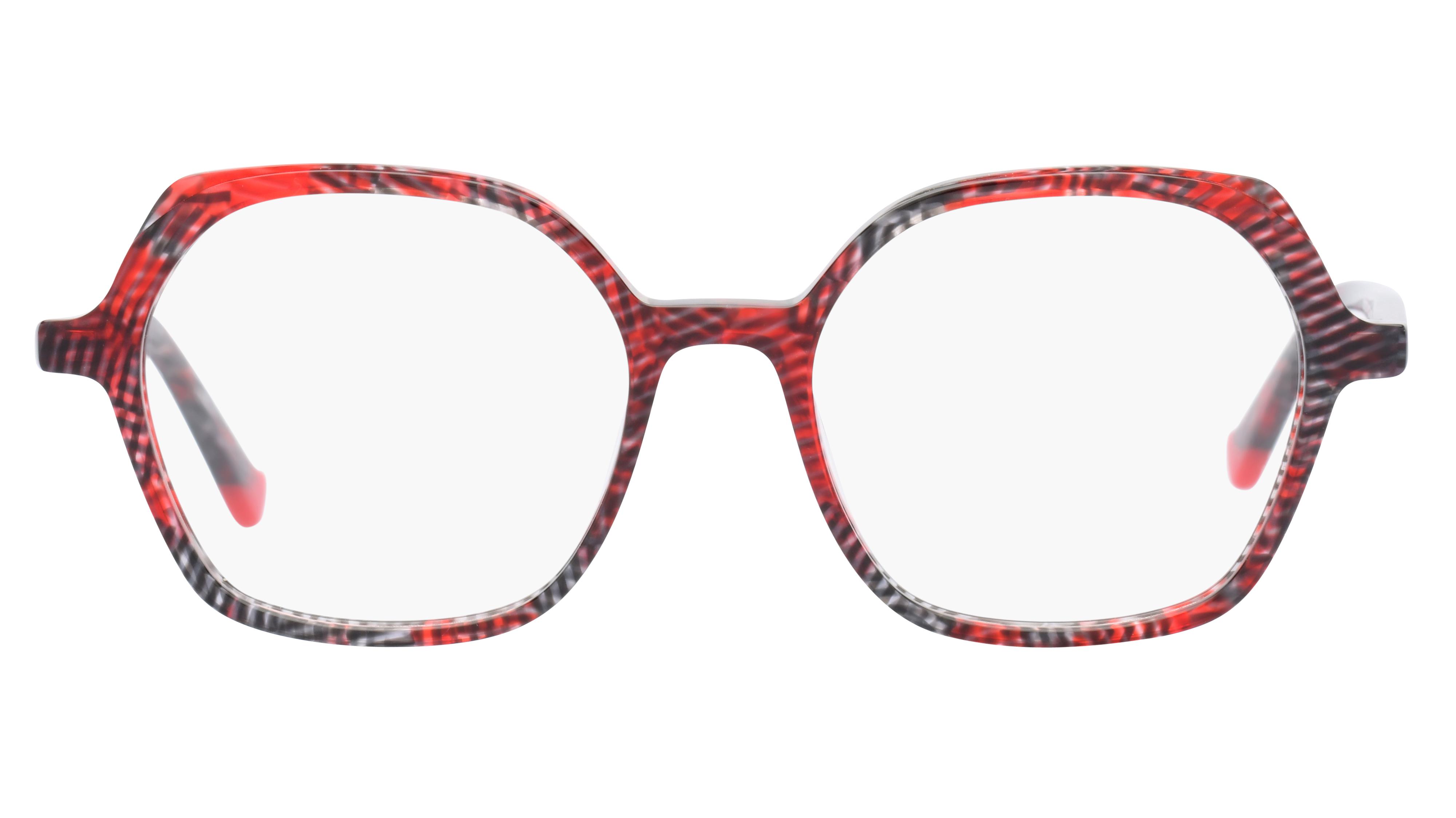 Lunettes de vue Lunatic Lun2206 734 Rouge Texture Carré - Le Collectif