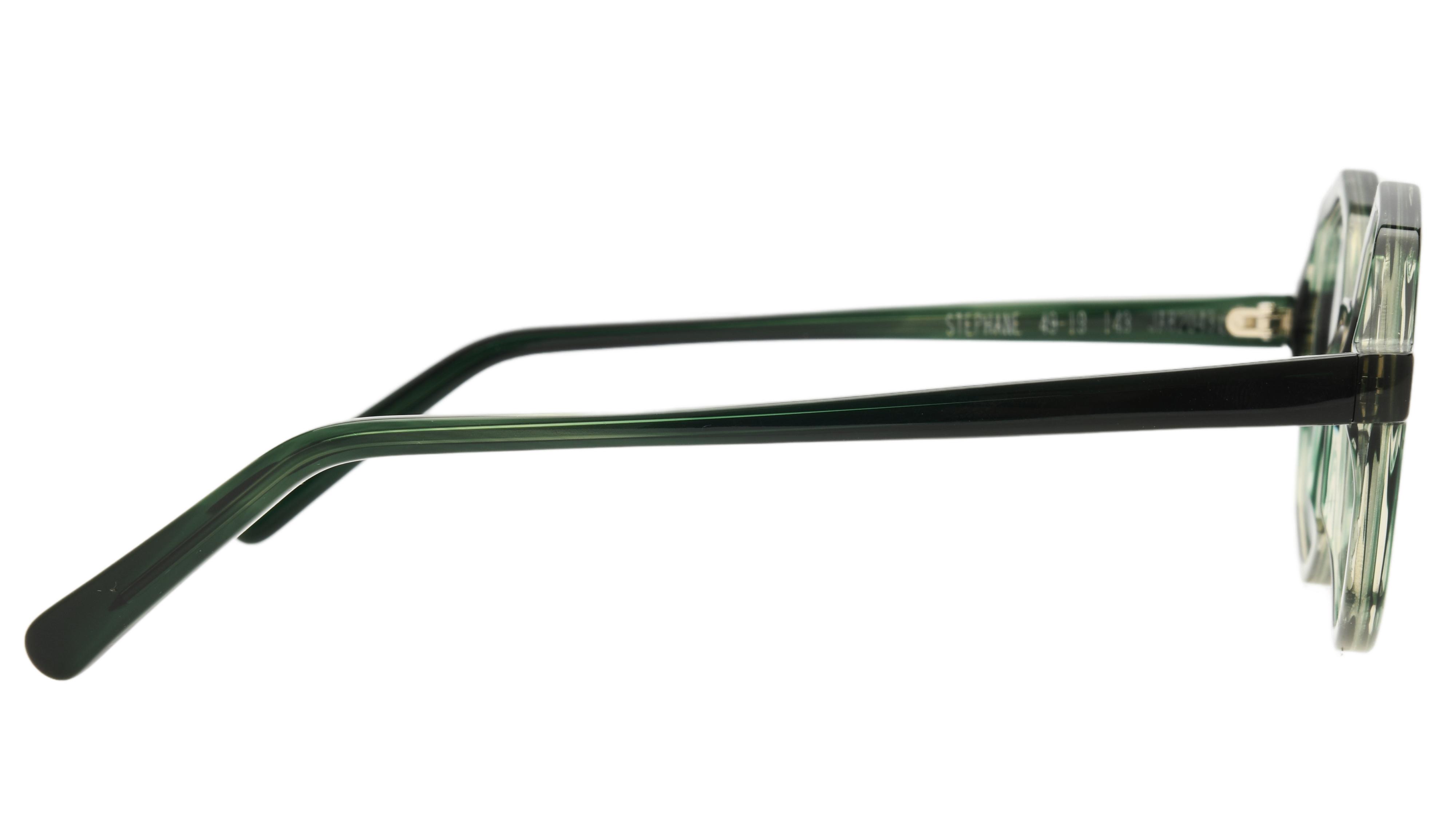 Lunettes de vue La Collection des Lunetiers Homme Vert Ronde STEPHANE Droite