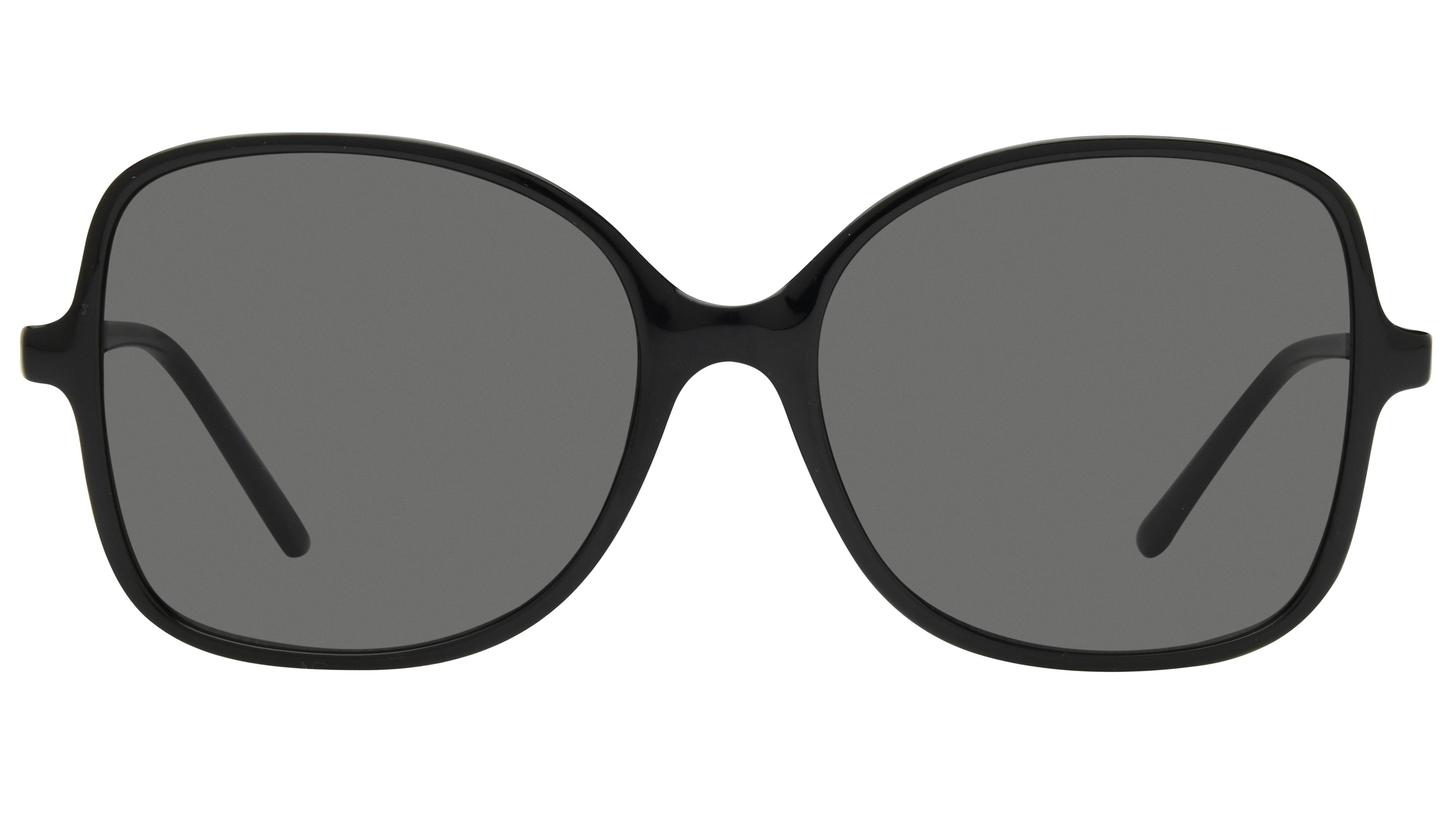 Lunettes de soleil Alternance Femme Noir Rectangle alt25215 Face