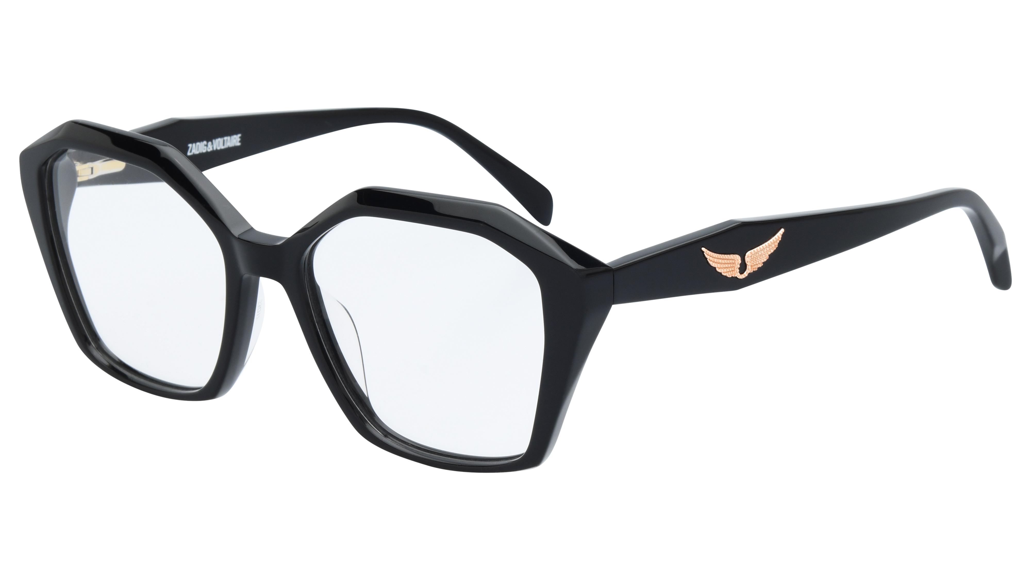 Lunettes de vue Zadig & Voltaire Femme Noir Papillon VZV500 Trois-Quart