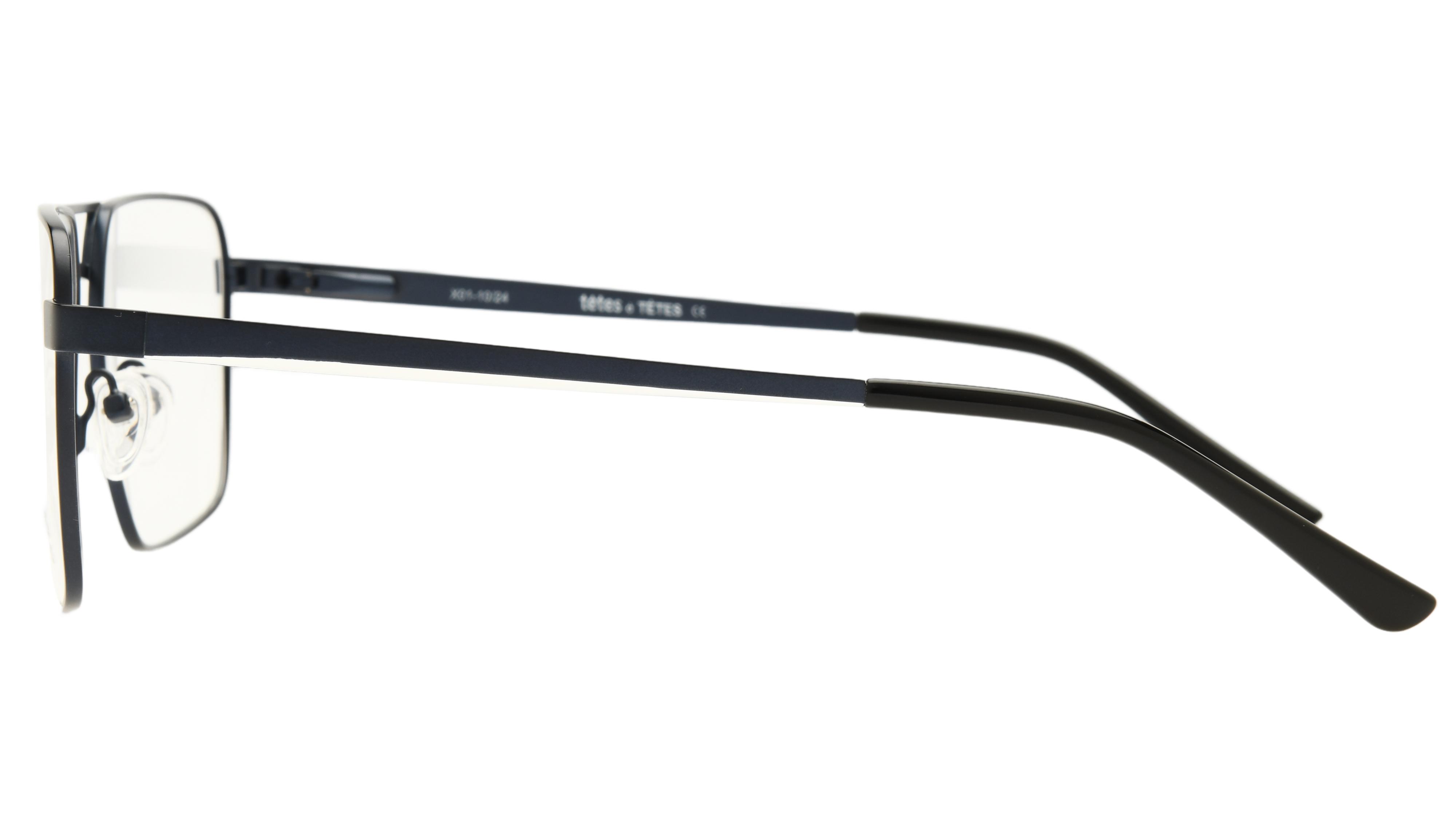 Lunettes de vue têtes à TETES Homme Bleu Aviateur Tat2503 Gauche