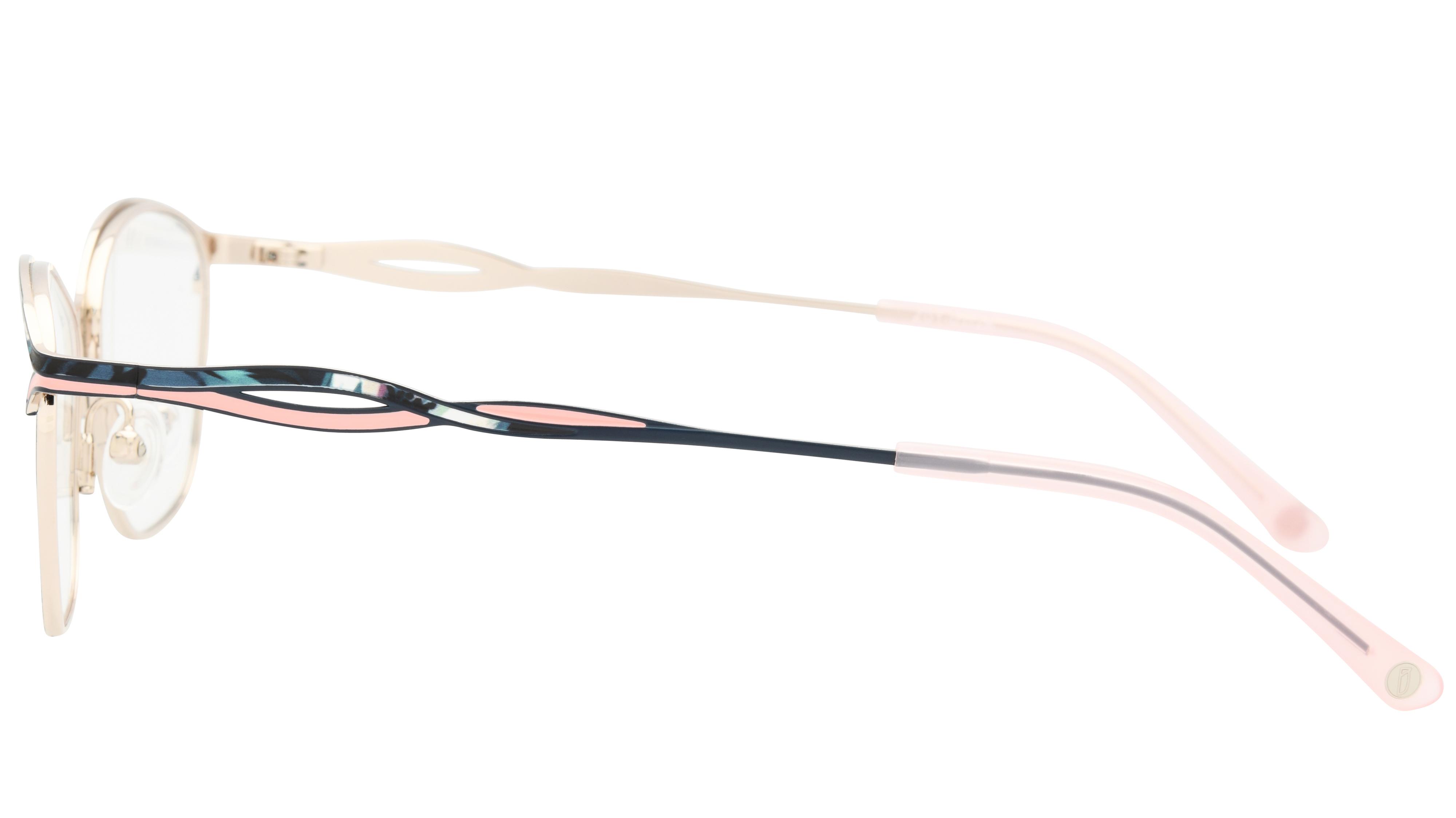 Lunettes de vue Baïa Femme Bleu Rectangle Baa2603 Gauche