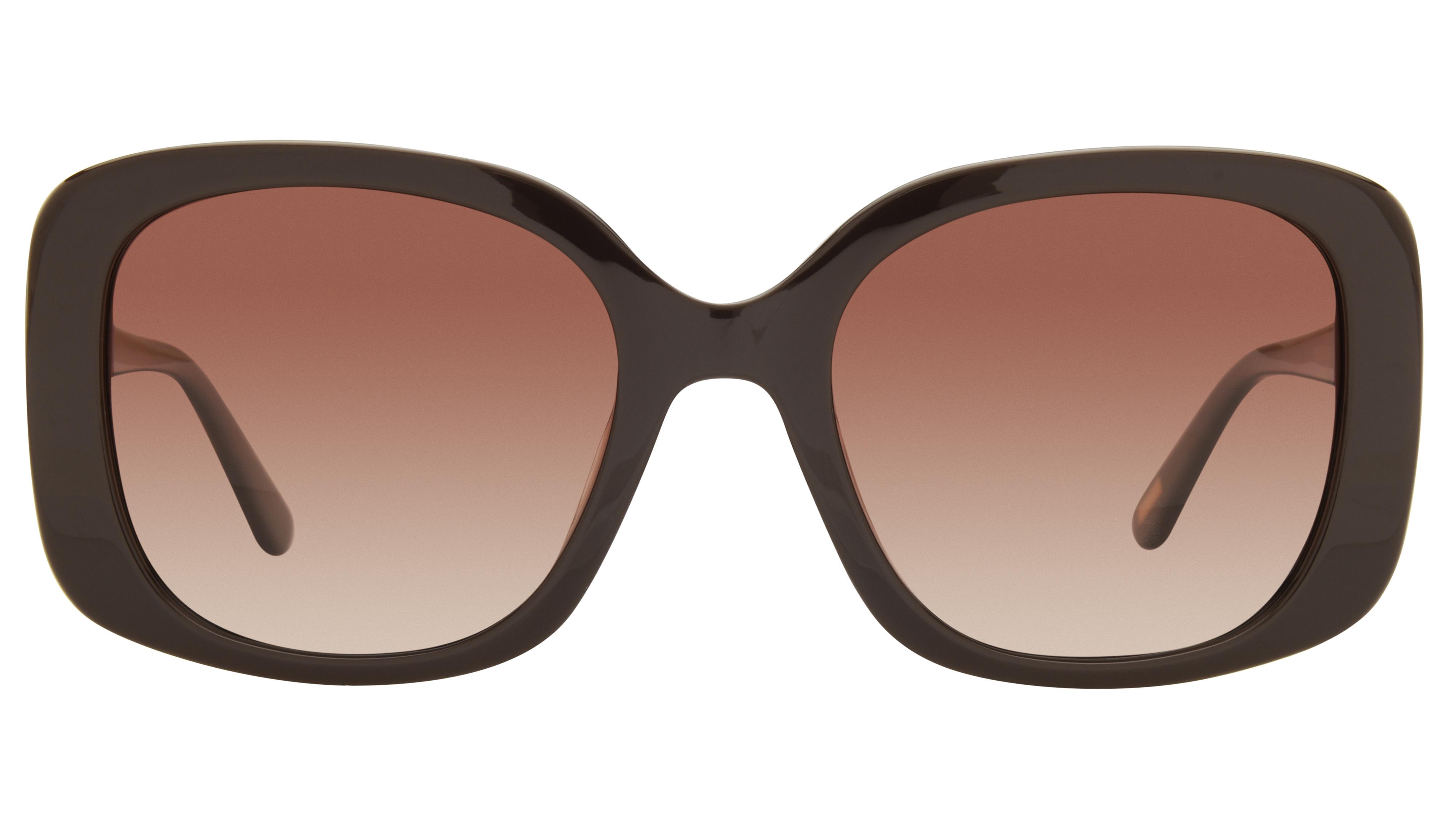 Lunettes de soleil Pol&Sun Femme Marron Rectangle pos2602 Face