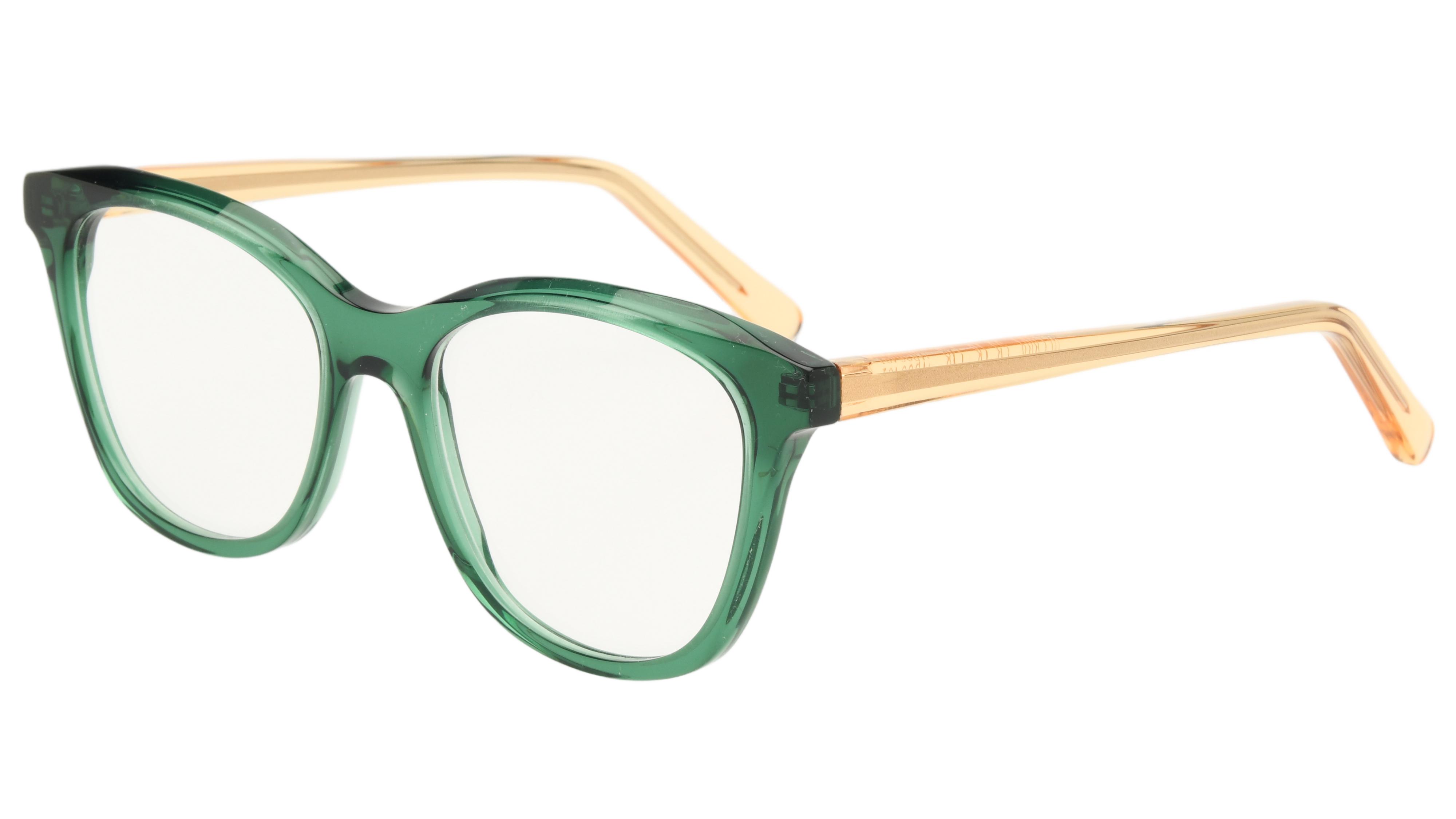 Lunettes de vue La Collection des Lunetiers Femme Vert Wayfarer MELODY Trois-Quart