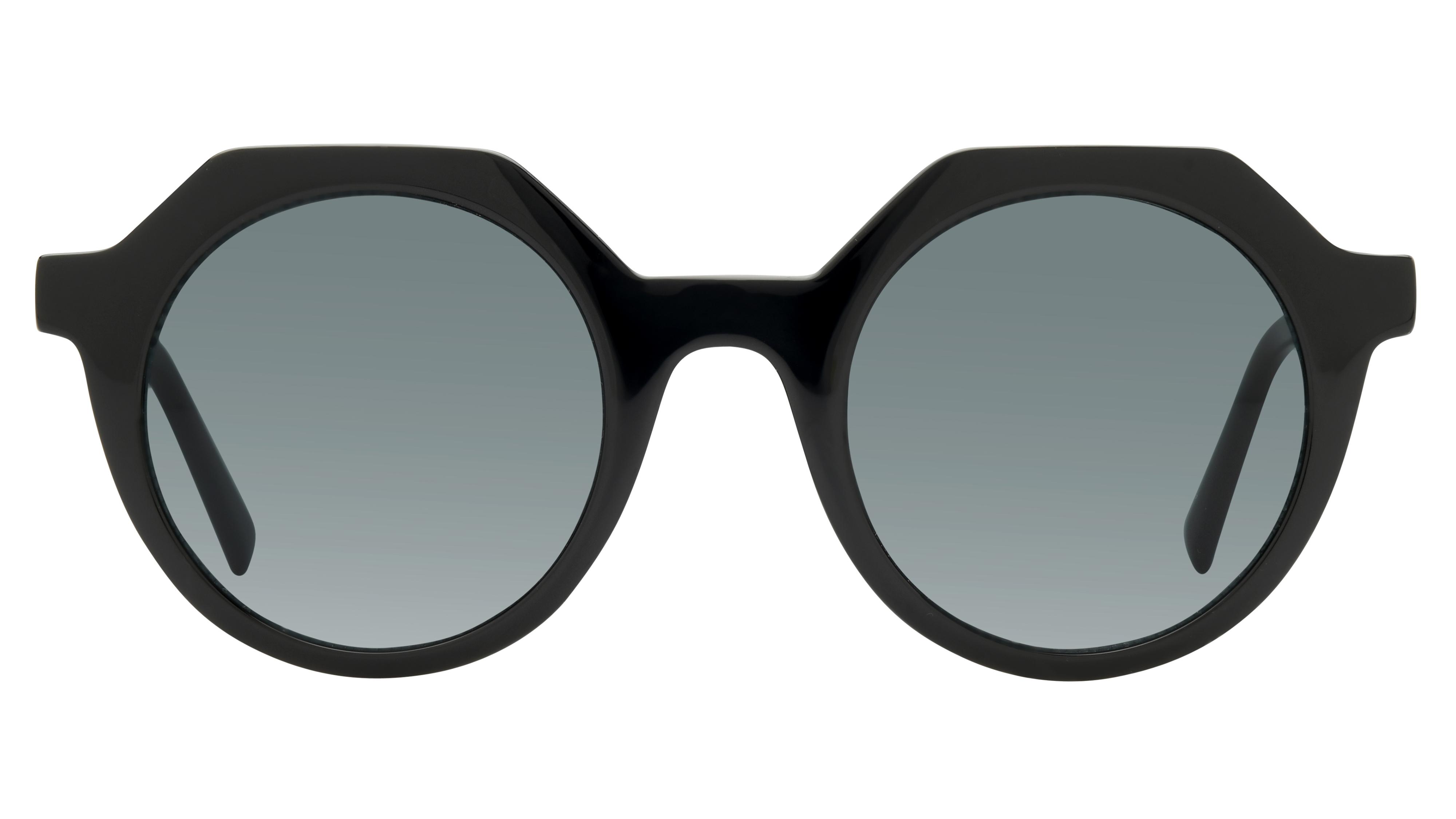 Lunettes de soleil Alternance Femme Noir Ronde Alt24202 Face