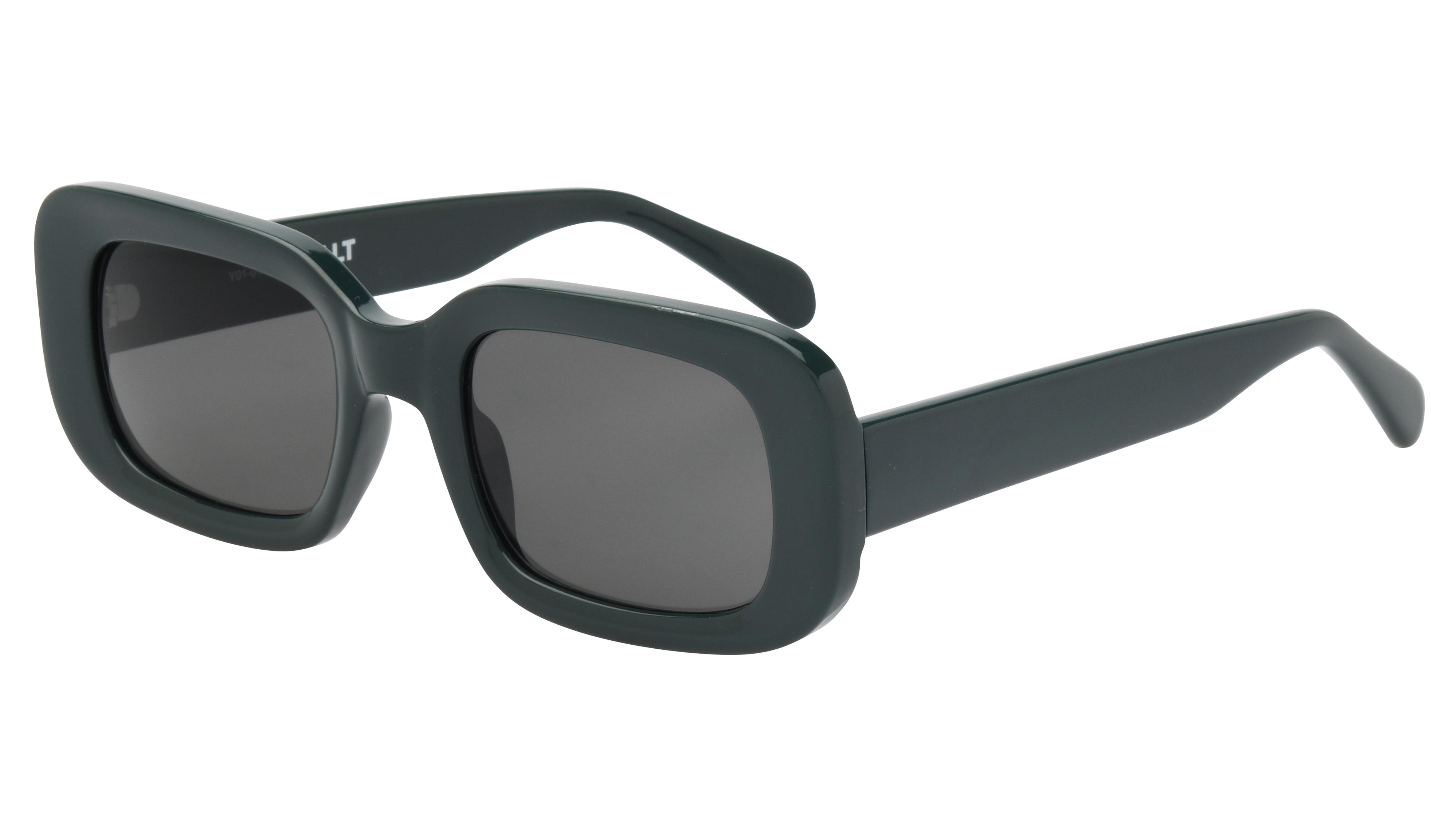 Lunettes de soleil Alternance Mixte Vert Rectangle alt25216 Trois-Quart
