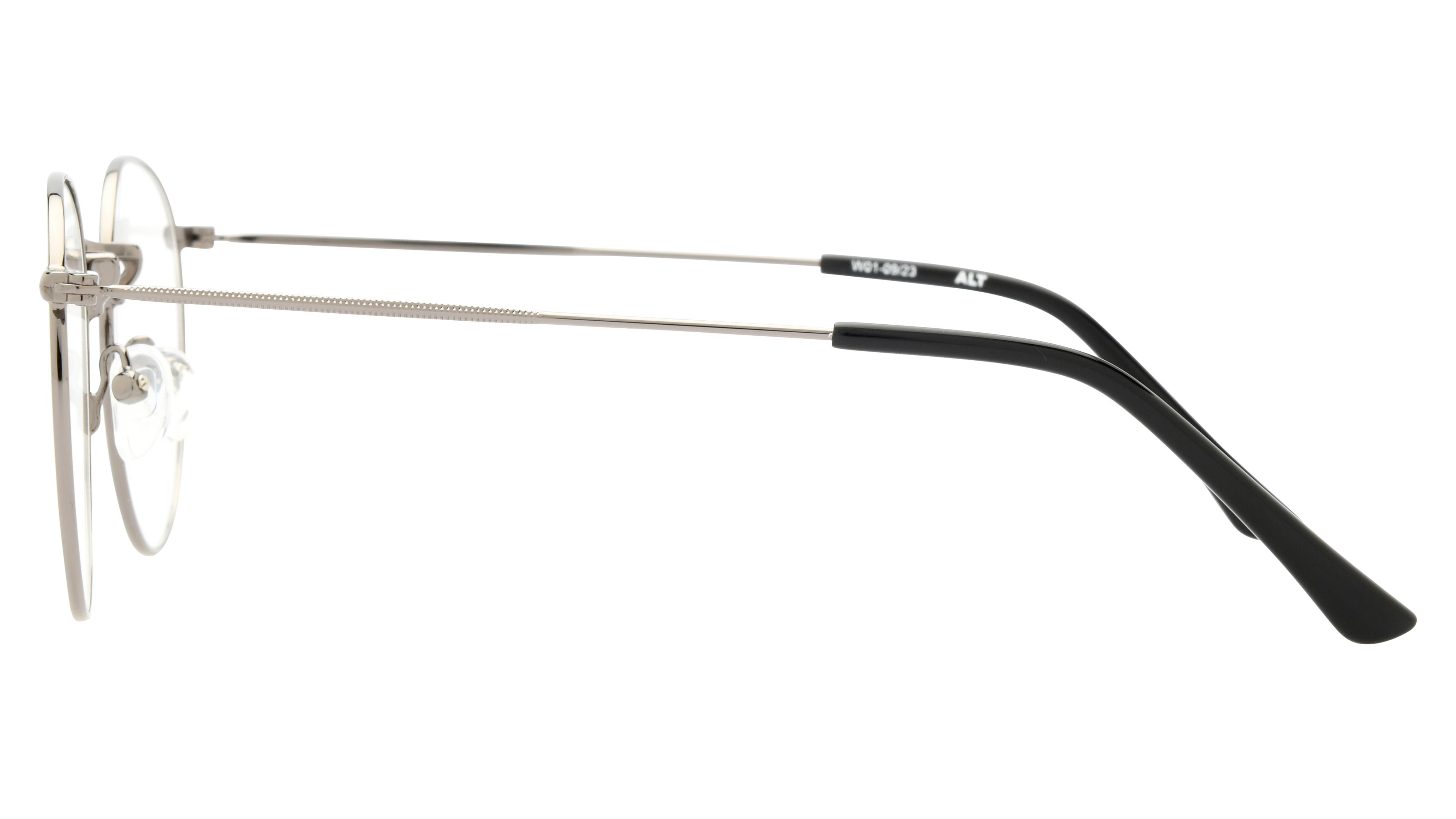Lunettes de vue Alternance Mixte Gris Ronde Alt24103 Gauche