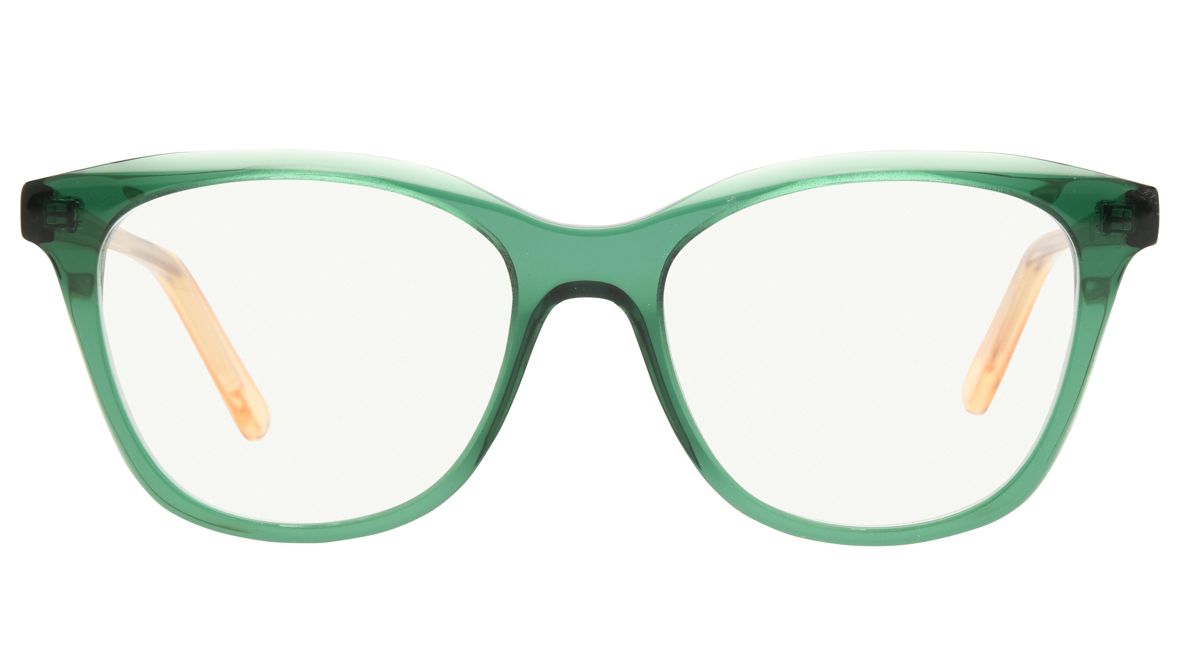 Lunettes de vue La Collection des Lunetiers Femme Vert Wayfarer MELODY Face
