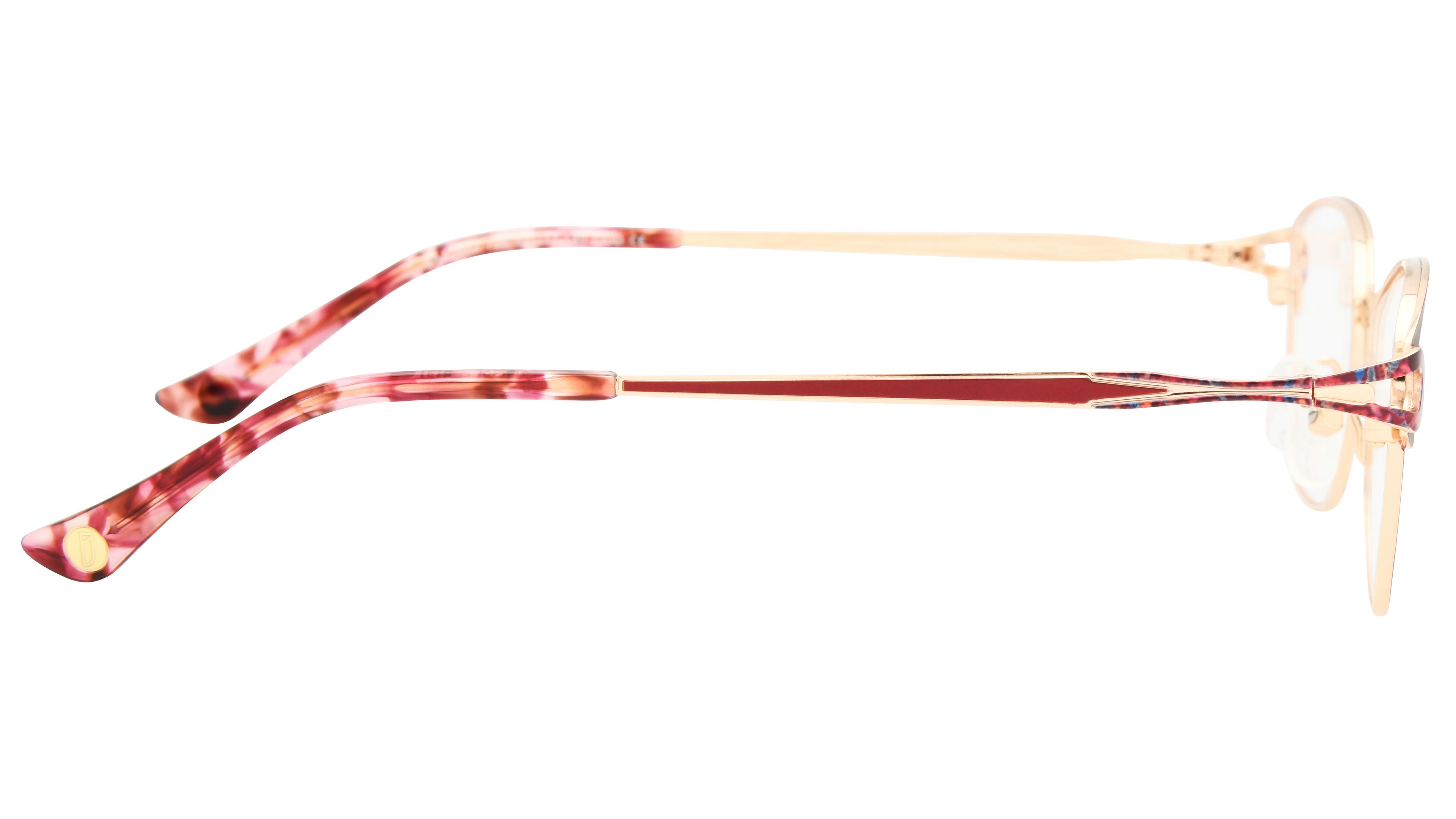 Lunettes de vue Baïa Femme Rouge Rectangle Baa2602 Droite