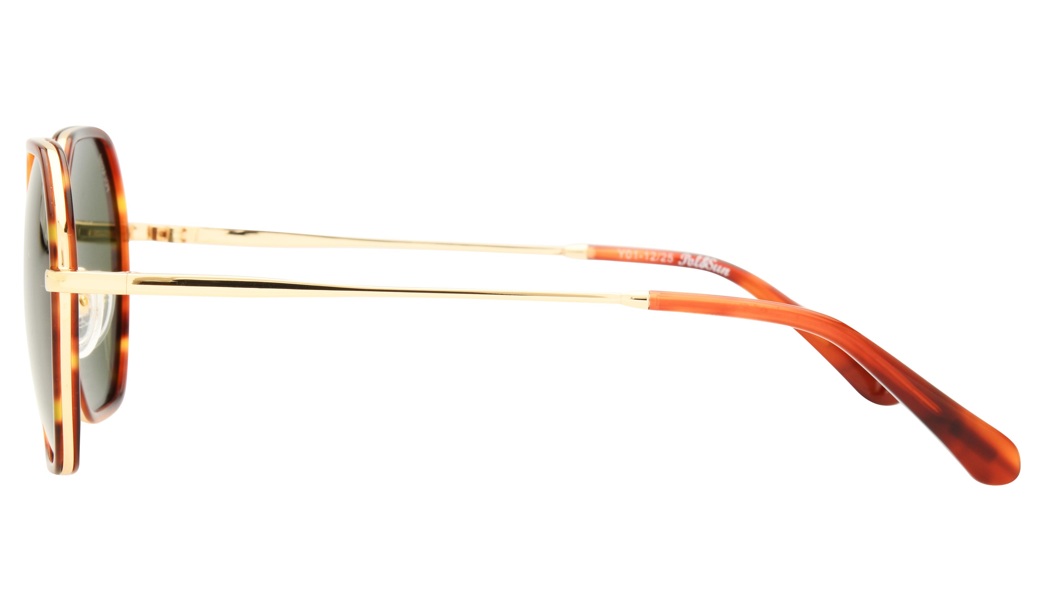 Lunettes de soleil Pol&Sun Femme Marron Tonneau pos2501 Gauche