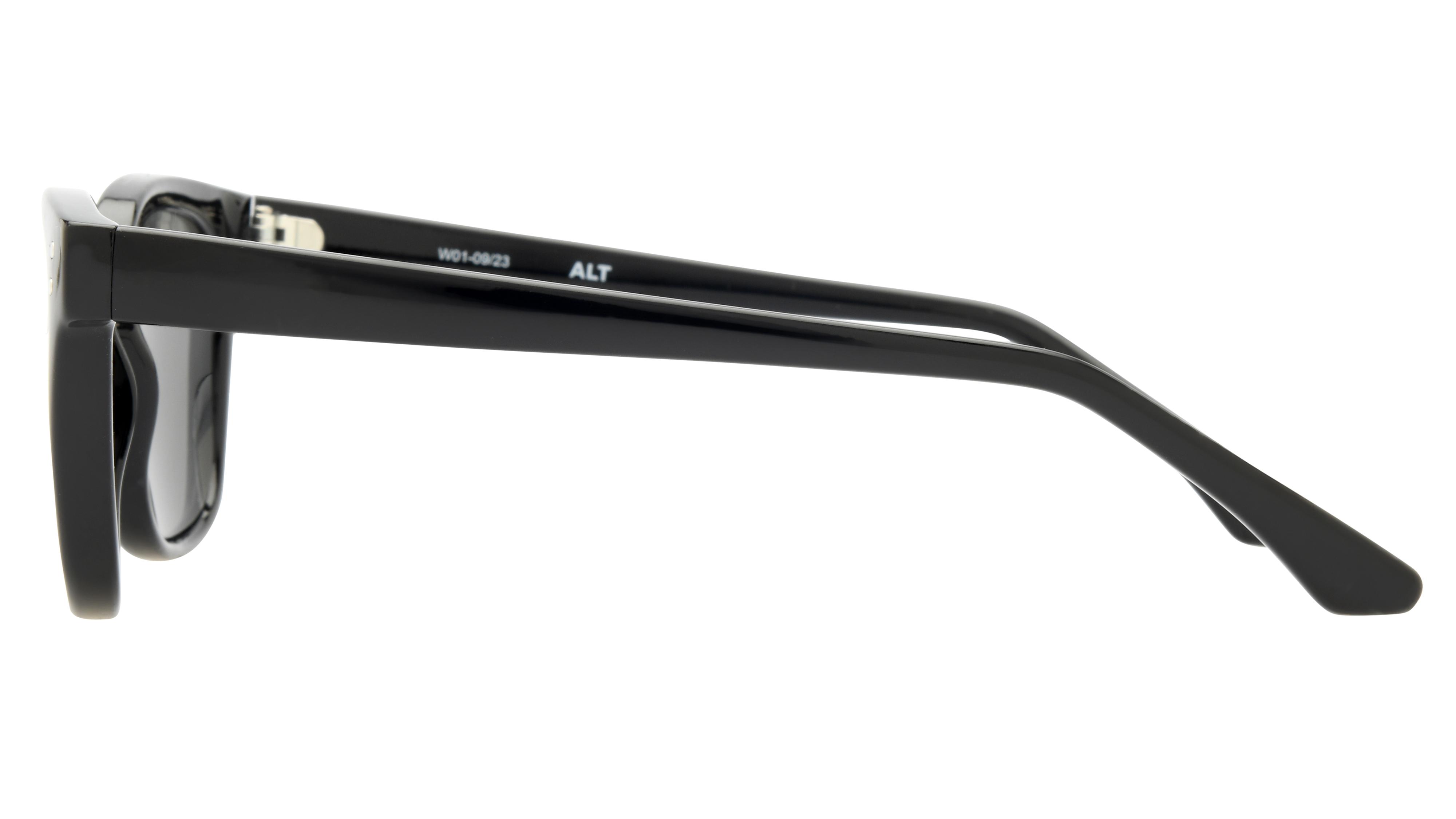 Lunettes de soleil Alternance Mixte Noir Rectangle Alt24207 Gauche