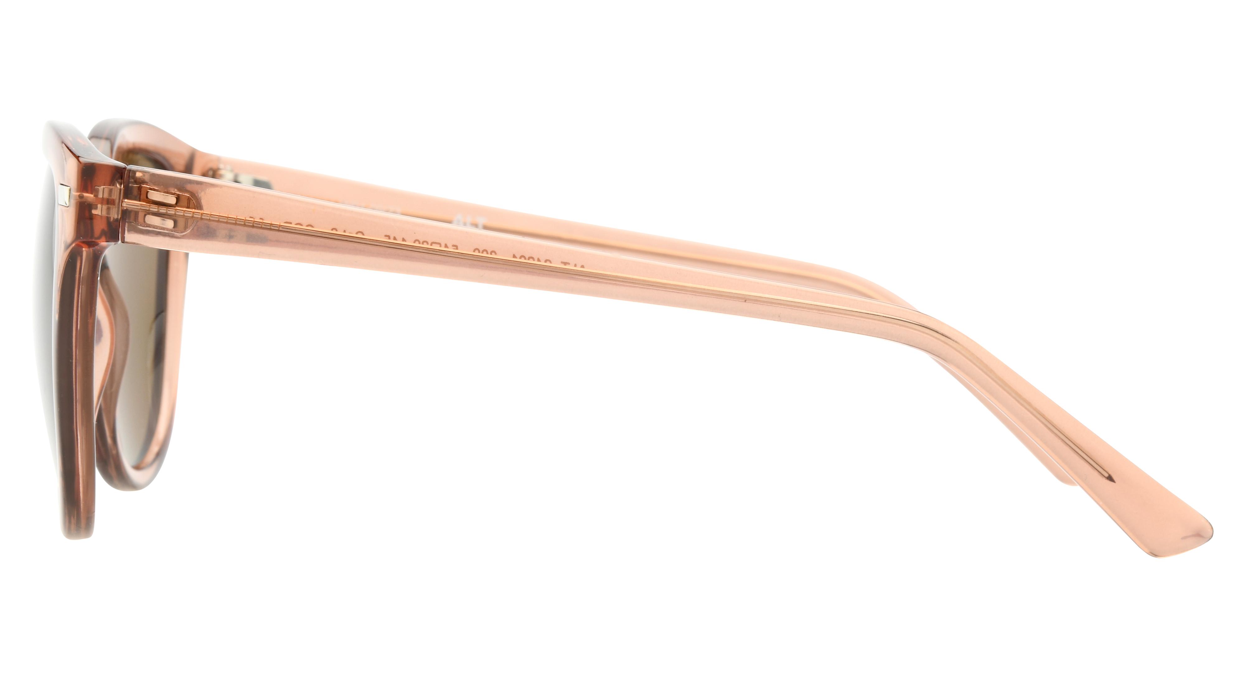 Lunettes De Soleil Kathy Van Zeeland - Marron Clair à Cristaux Clés - Forme Carrée - Neuf