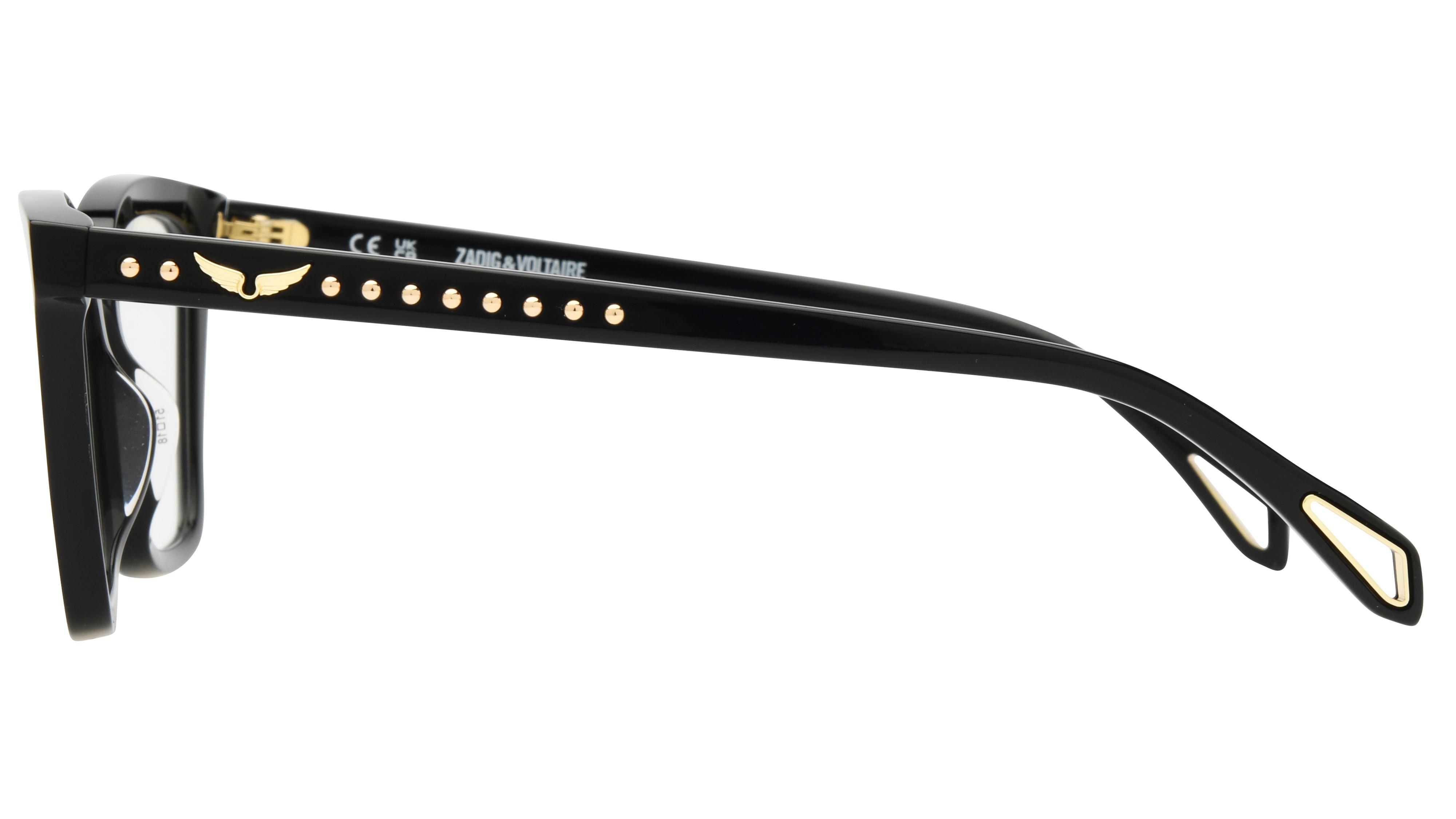 Lunettes de vue Zadig & Voltaire Femme Noir Rectangle vzv442 Gauche