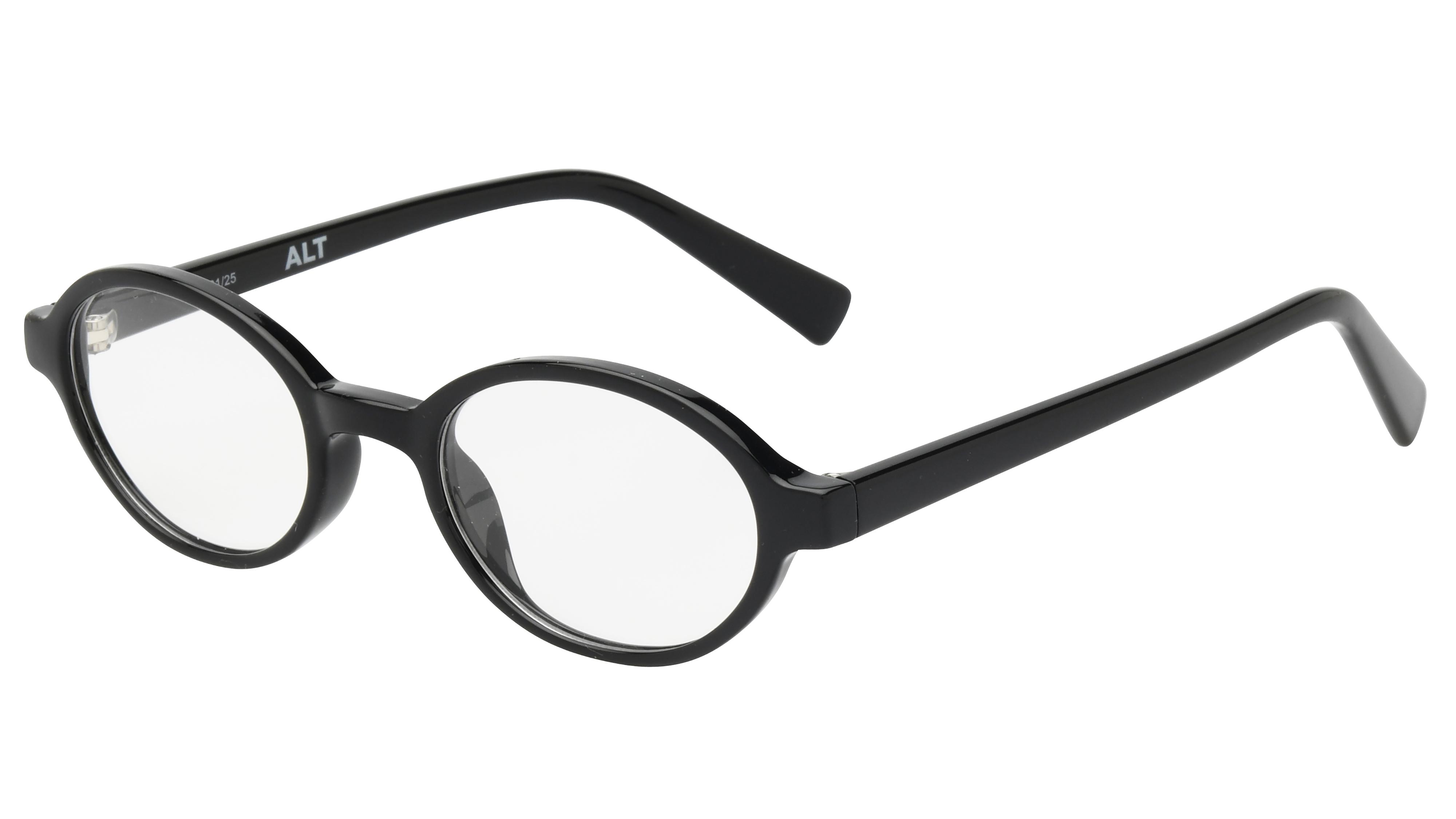 Lunettes de vue Alternance Femme Noir Ovale alt25109 Trois-Quart
