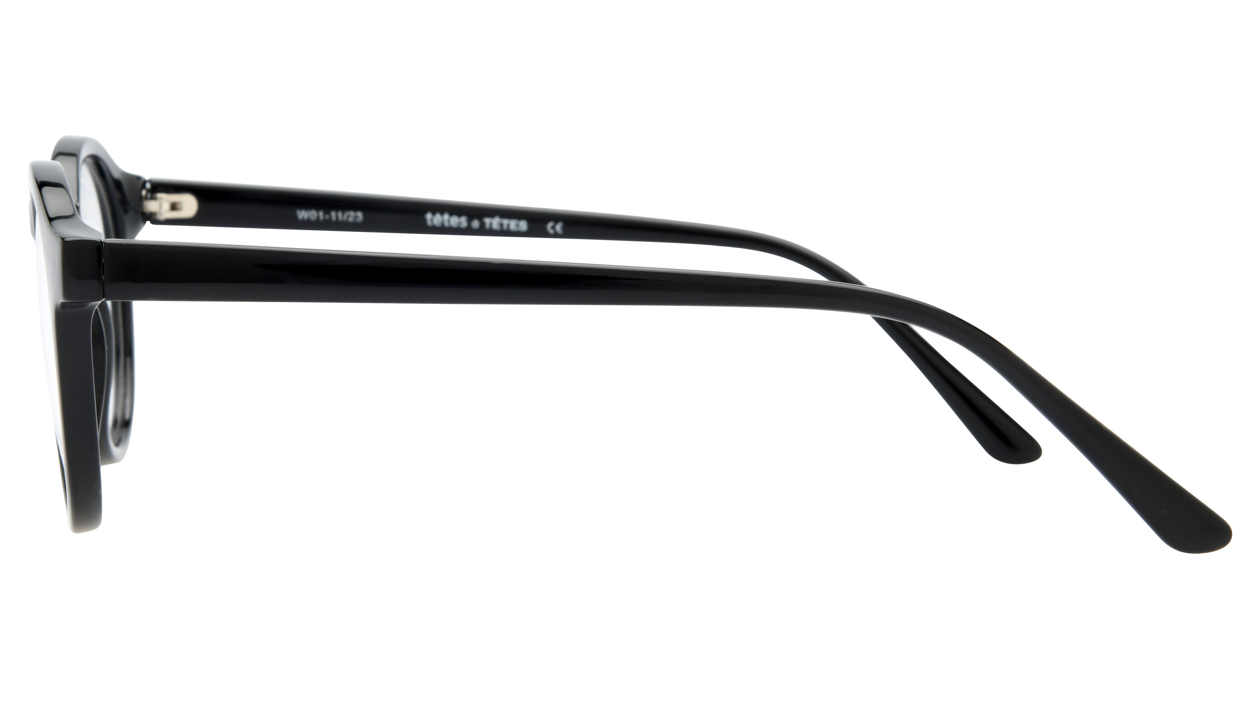 Lunettes de vue têtes à TETES Homme Noir Pantos Tat2404 Gauche