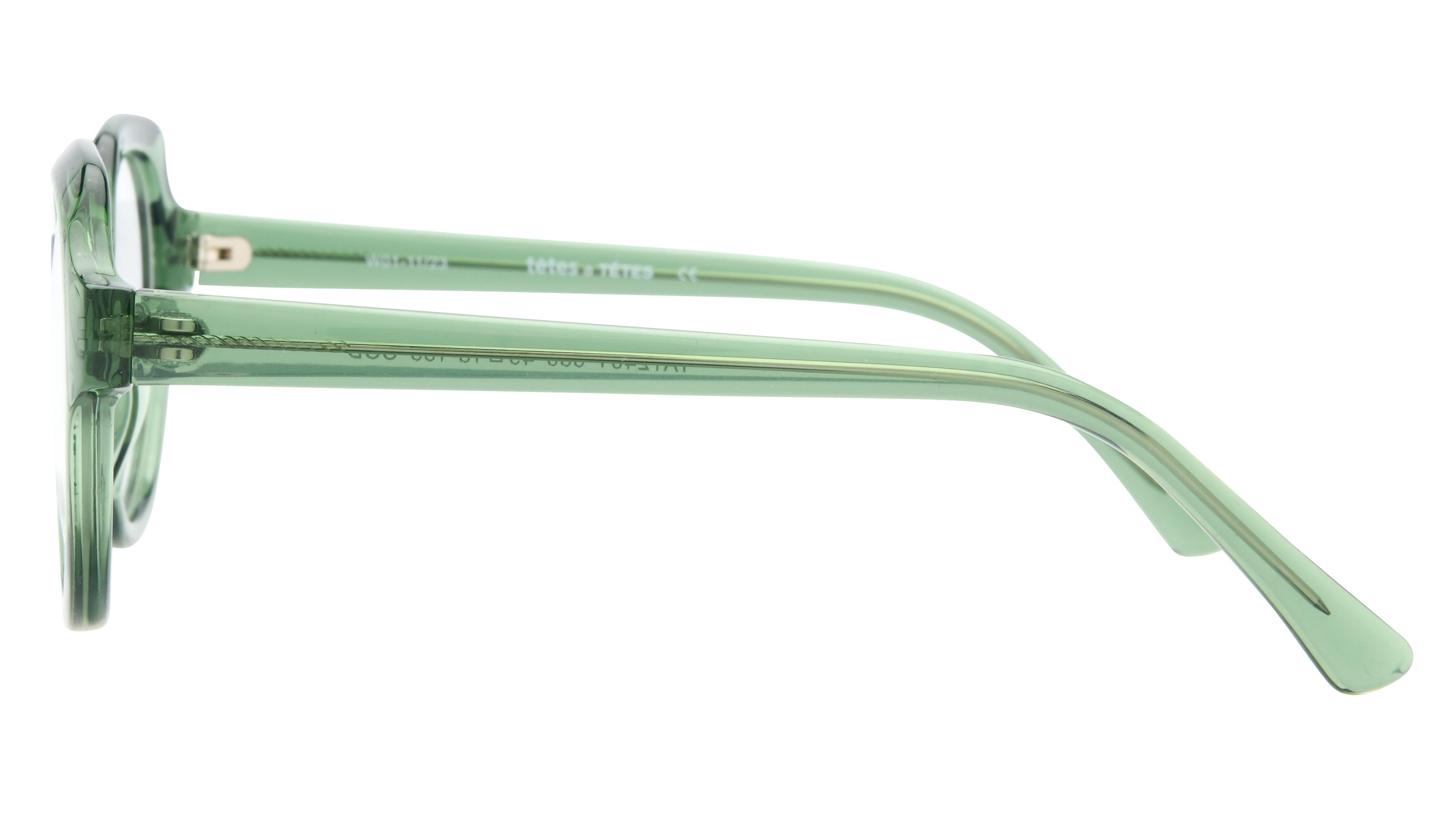 Lunettes de vue têtes à TETES Femme Vert Carré Tat2401 Gauche